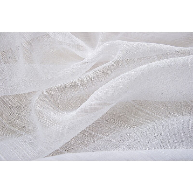 Erica Striped Doily Single Grommet Curtain Panel - (1x) 54 x 90 in. - (1x) 54 x 90 in.