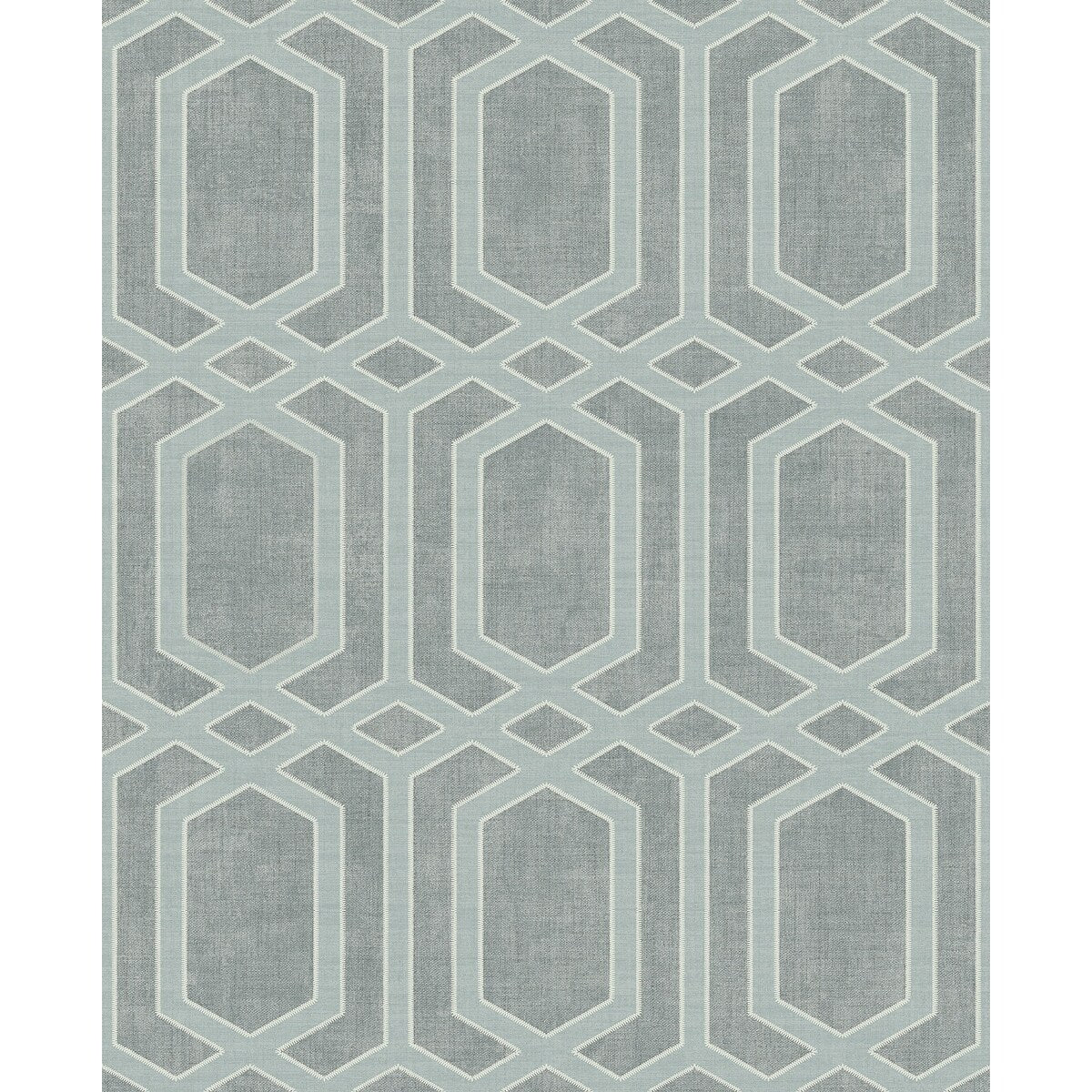 Seabrook Designs Wynne Geo Lattice Unpasted Wallpaper