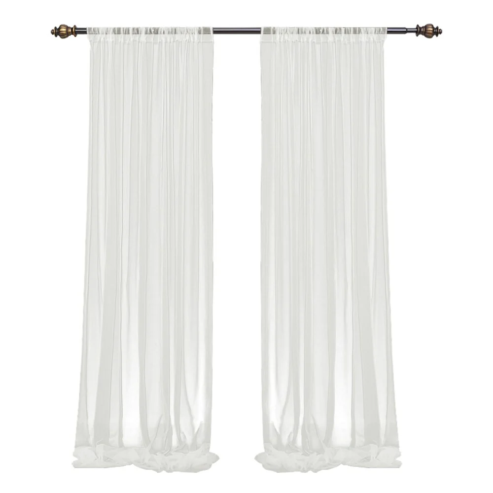 Shatex sheer curtains Outdoor Mosquito Netting Curtain 63x84 White