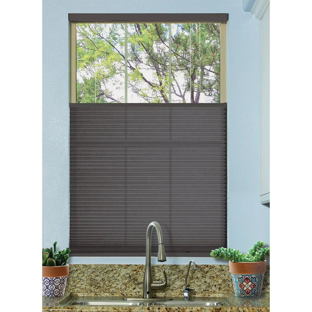 BlindsAvenue Cordless Top Down/Bottom Up Light Filtering Cellular Honeycomb Shade, 9/16