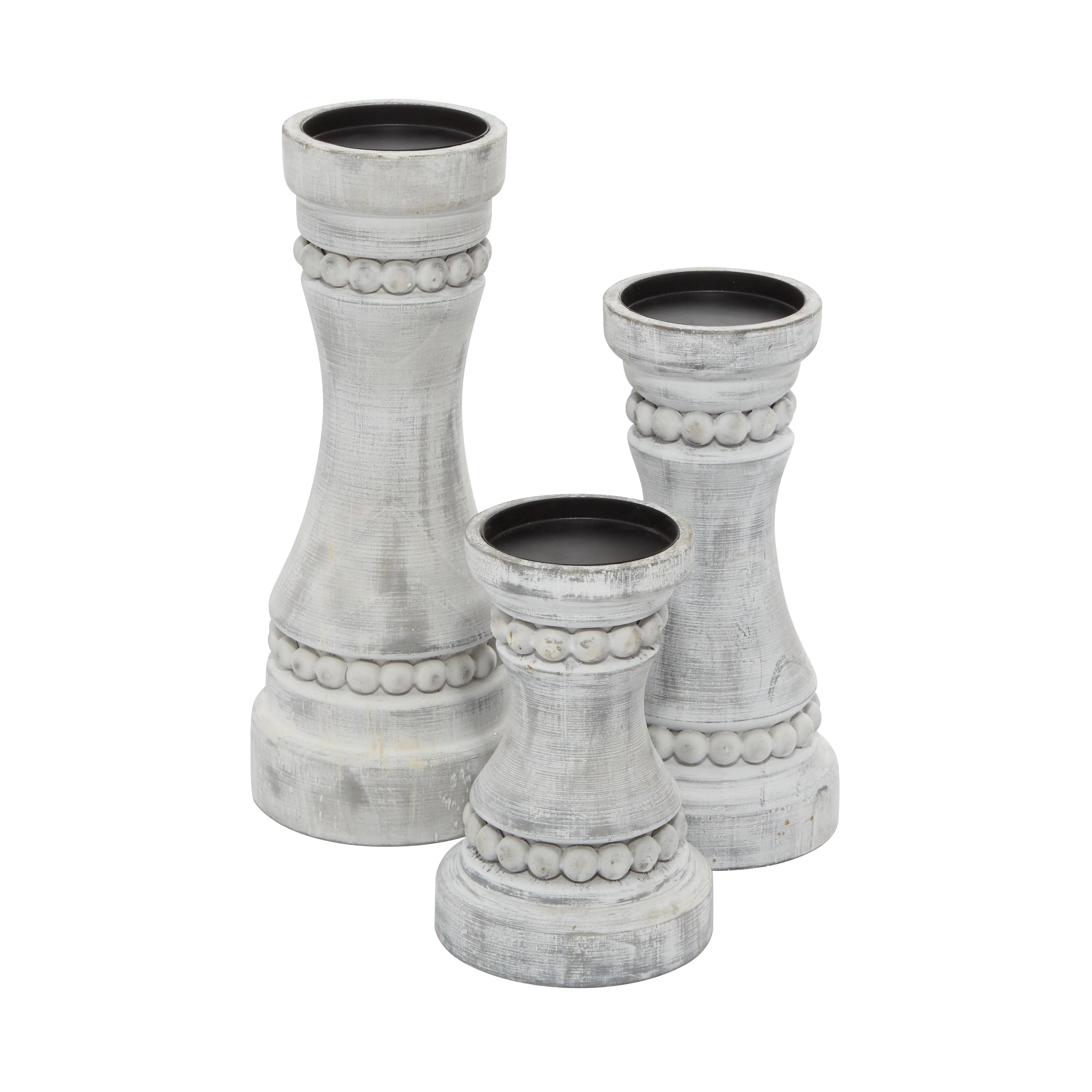 Wood Farmhouse Candle Holder (Set of 3) - S/3 12