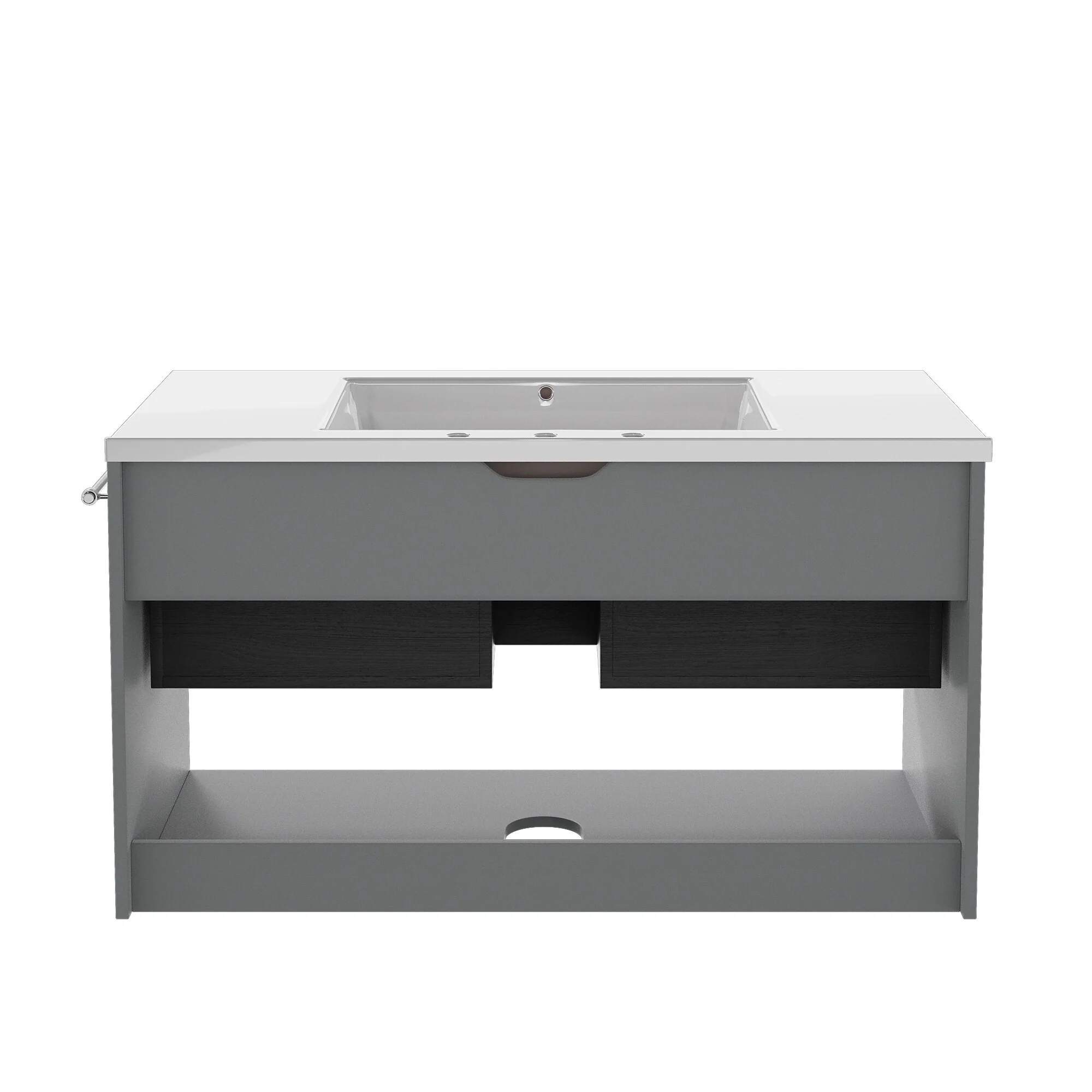 36-Inch Minimalist MDF Bathroom Vanity with Sink – Sleek and Simple Design for Modern Spaces