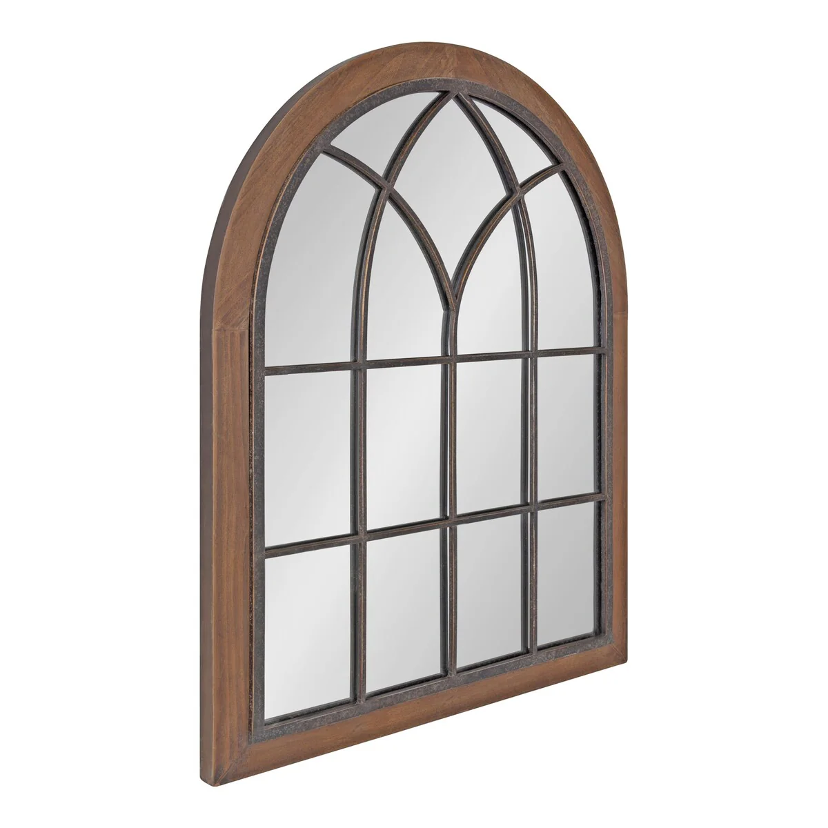Kate and Laurel Nola Framed Windowpane Arch Mirror