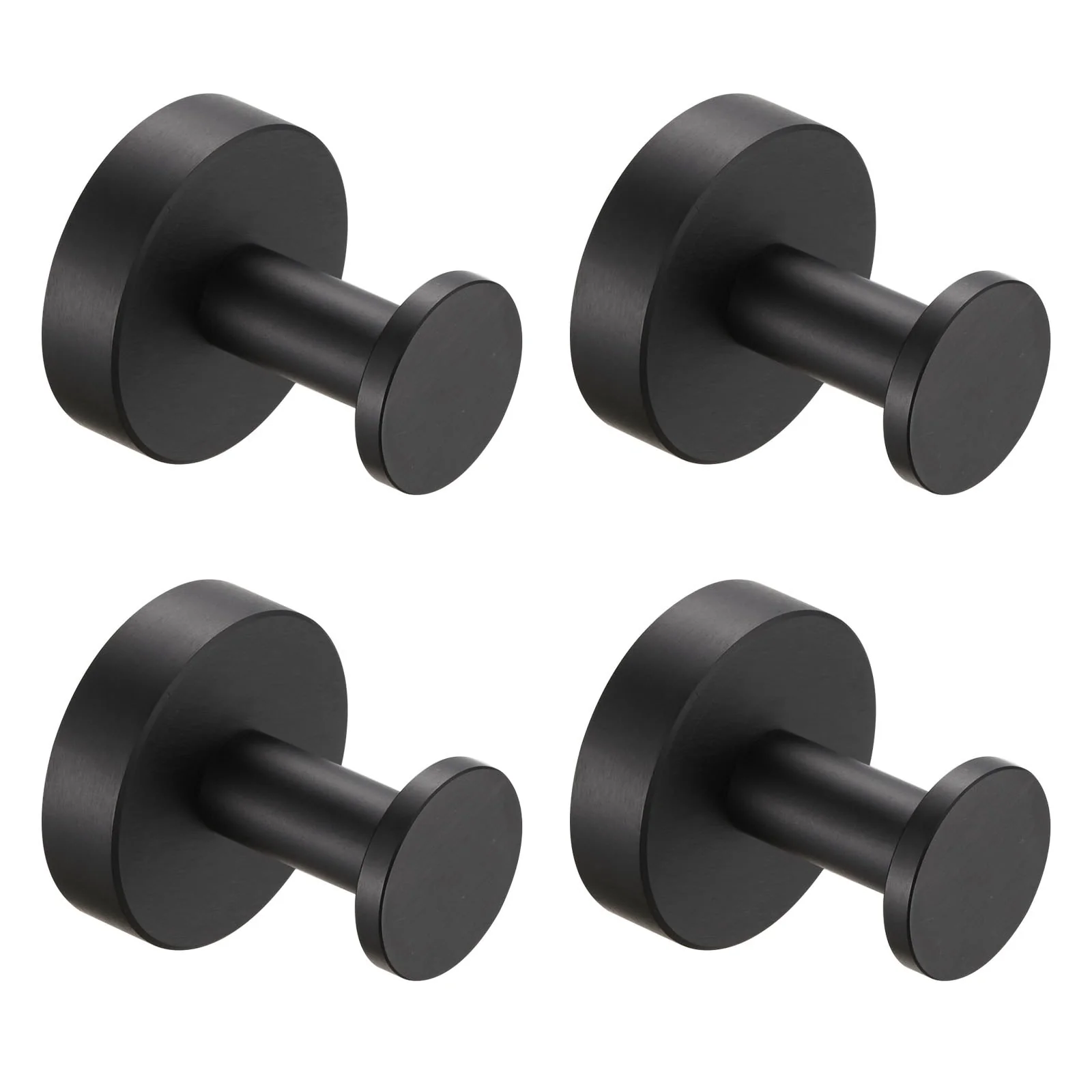 Wall Mounted Towel Hooks 4 Pack Bathroom Robe Hook for Cabinet Closet Door Heavy Duty Wall Hooks for Kitchen, Hotel, Washroom