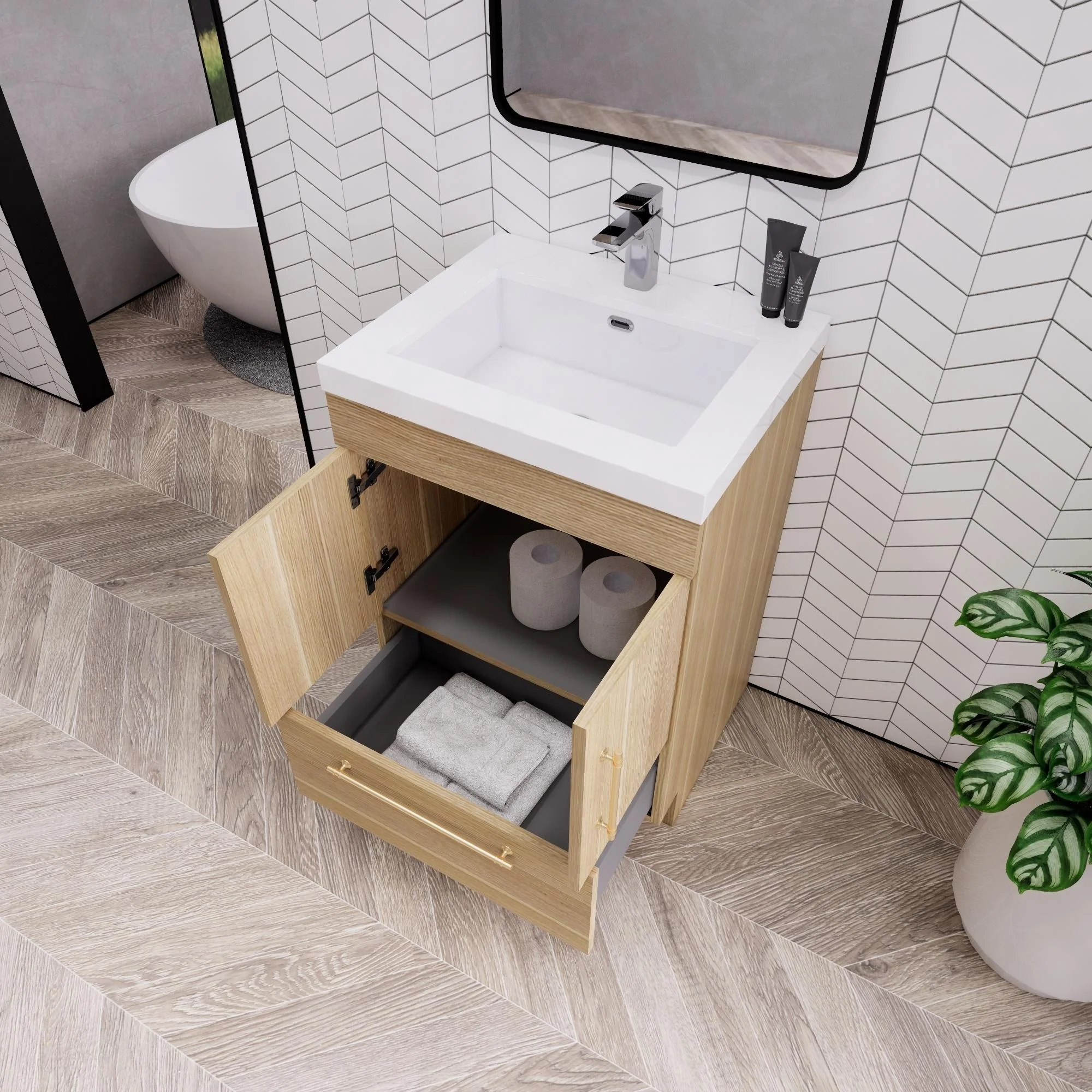 Eliza 24'' Freestanding Vanity with Single Sink