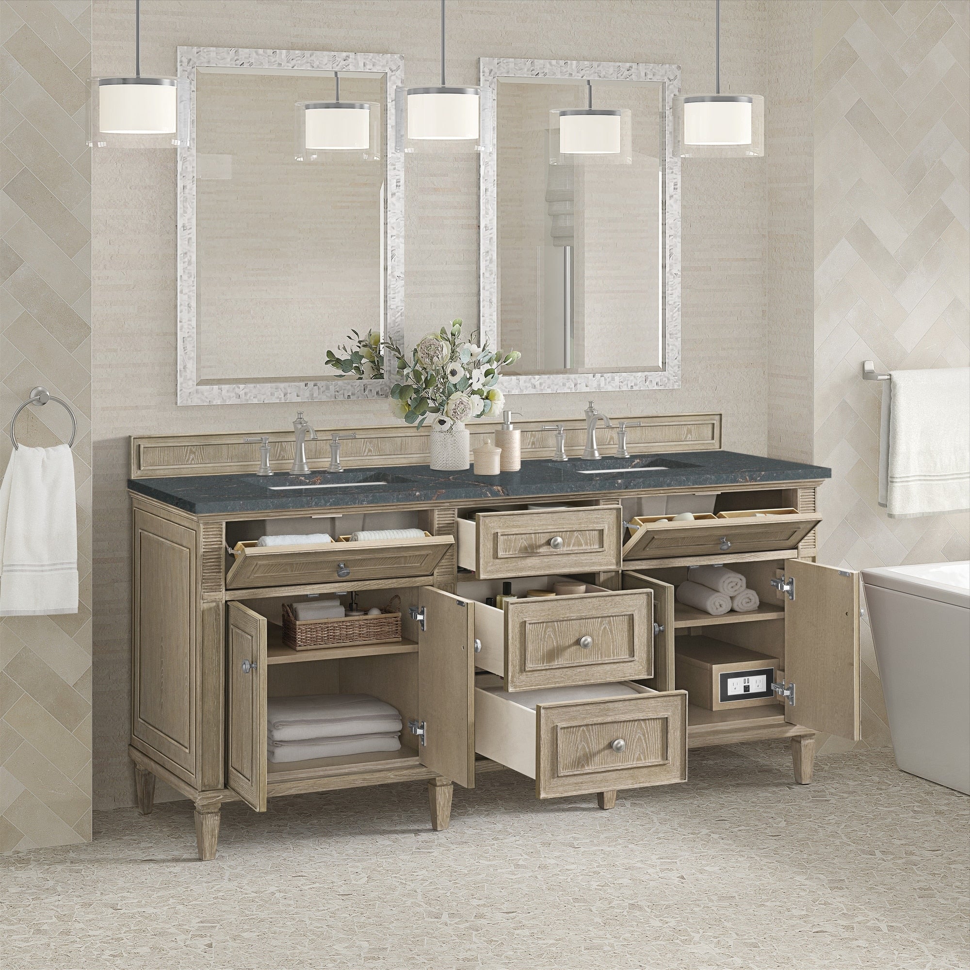 James Martin Vanities 424-V72-3PBL Lorelai 72