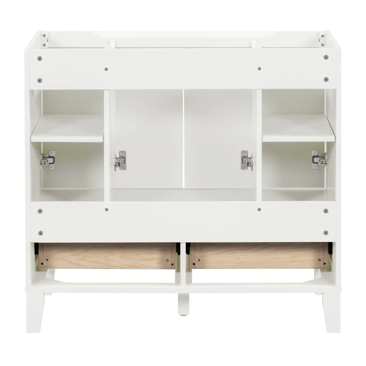 Bathroom Vanity Base Cabinet with 4 Soft Closing Doors & 2 Drawers (Without Sink)