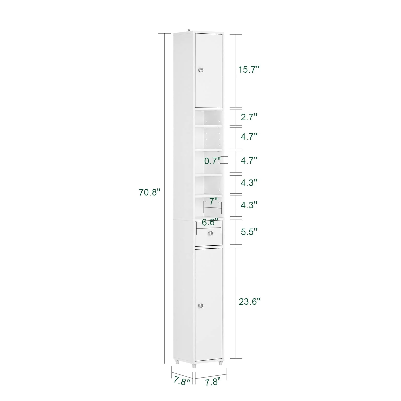 SoBuy BZR34-W, Bathroom Tall Cabinet Cupboard Storage Cabinet
