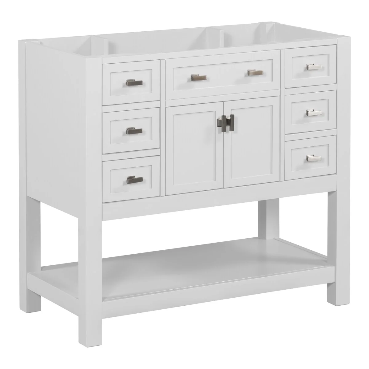 36'' Bathroom Vanity Modern Bathroom Storage Cabinet with 6 Drawers