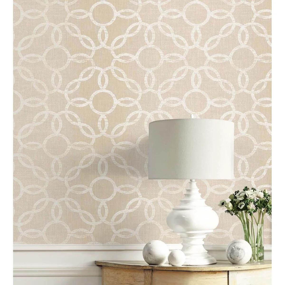 Seabrook Designs Pinson Geometric Unpasted Wallpaper