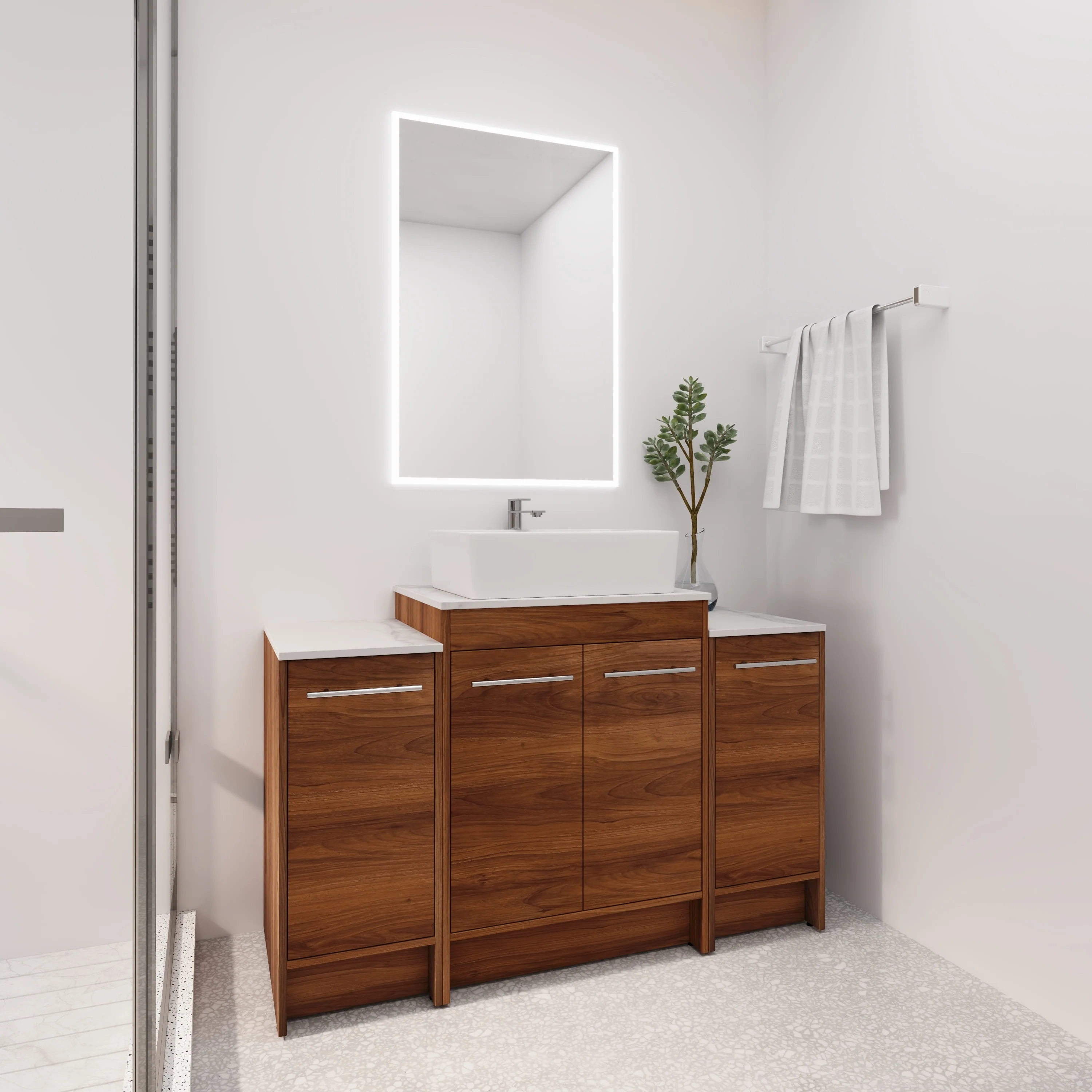 BNK 24/36/48/60 Inch Bathroom Vanity with Sink, Freestanding Bathroom Vanity with Soft Close Doors and Adjustable Shelf