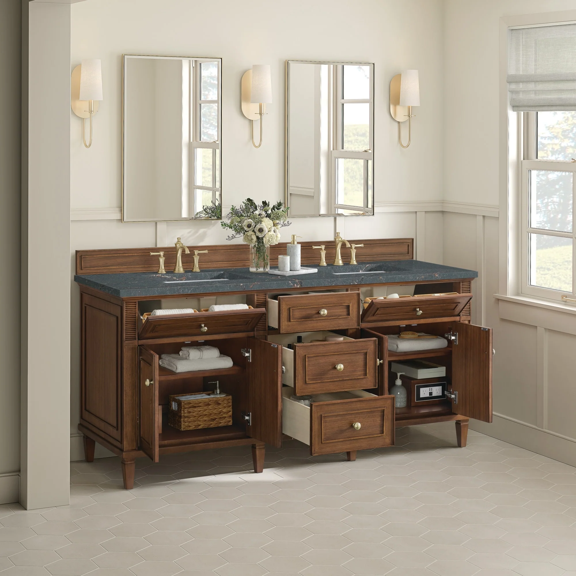 James Martin Vanities 424-V72-3PBL Lorelai 72