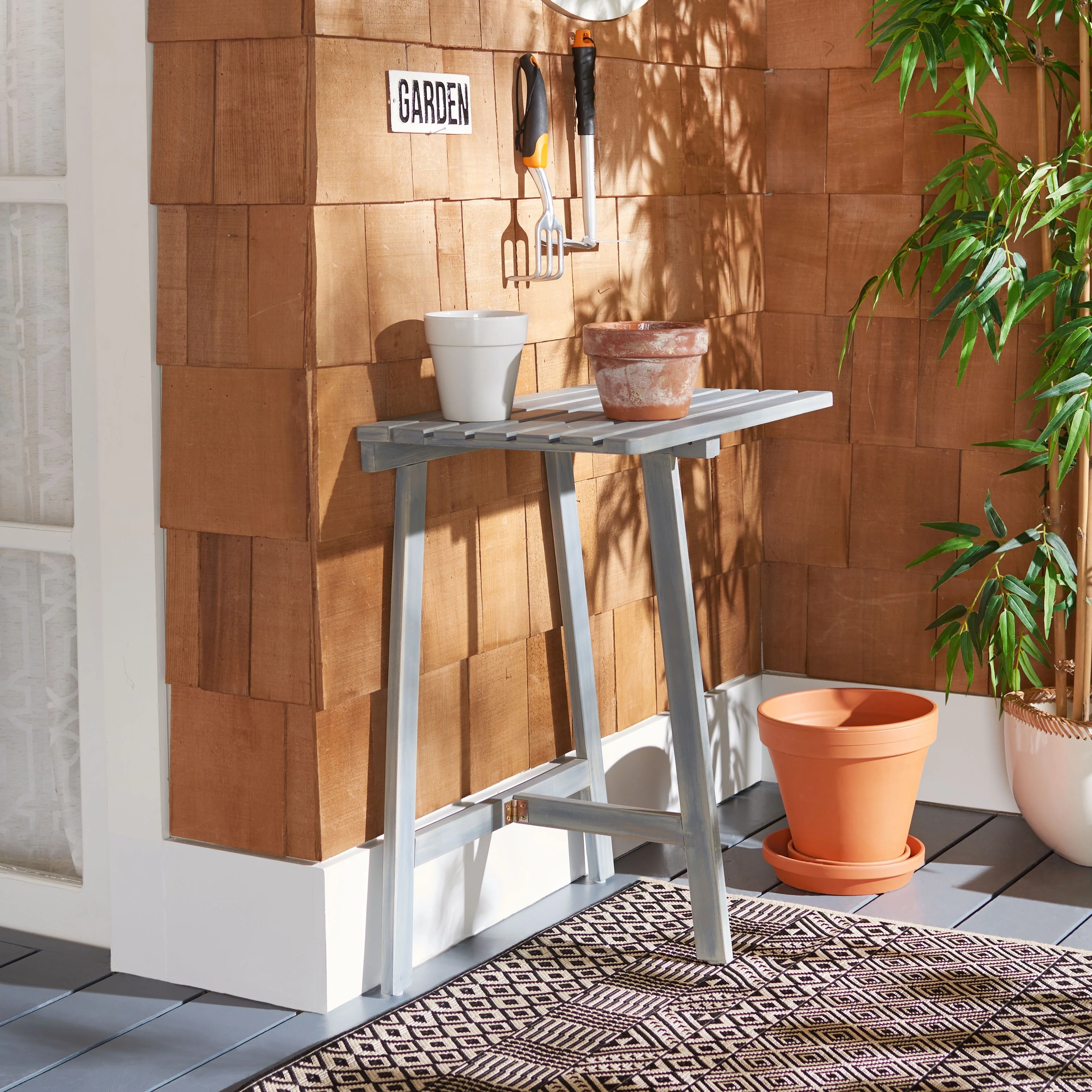 SAFAVIEH Outdoor Living Benton Balcony Table. - 24