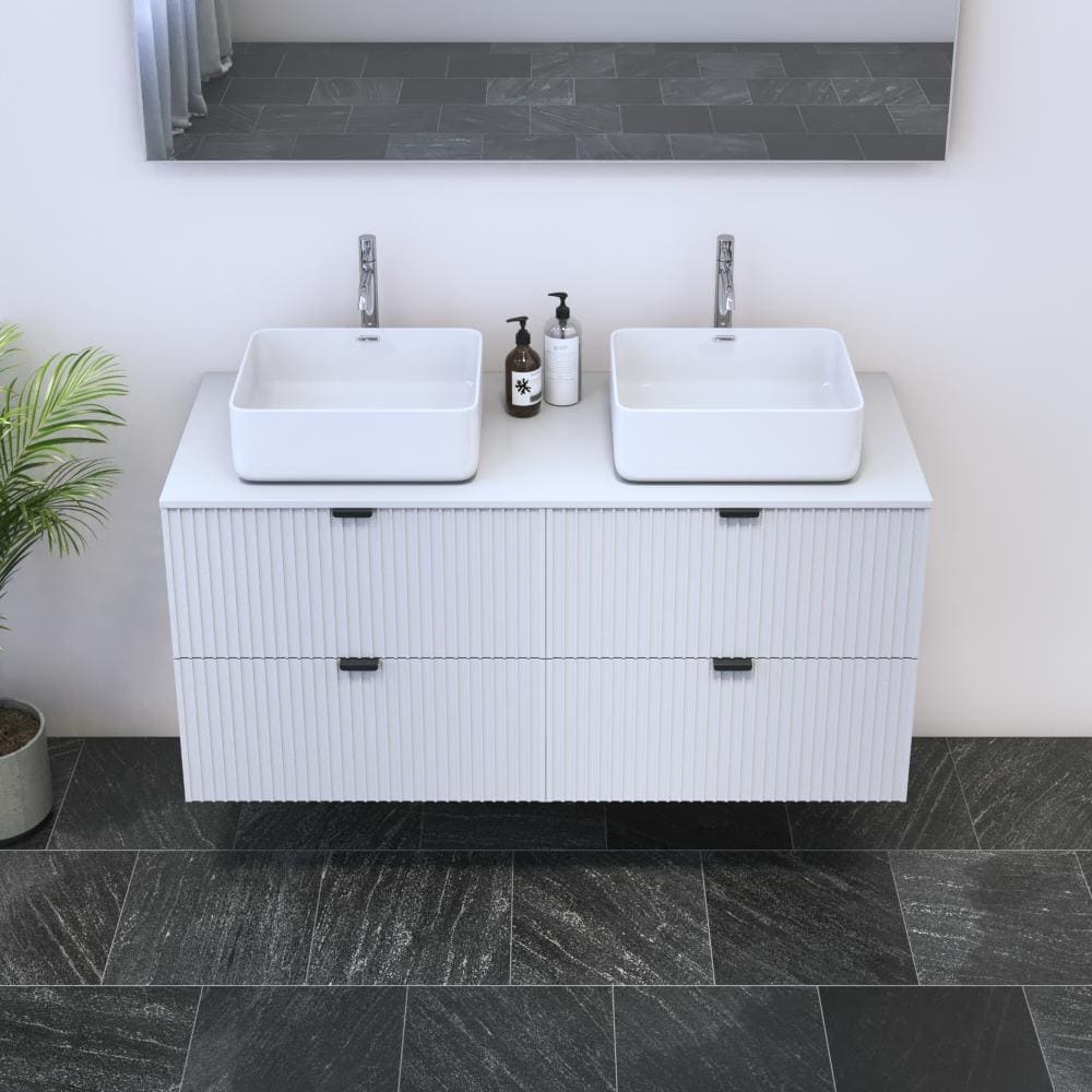 Nicole 4S 120 Double Sink Floating Bathroom Vanity (48