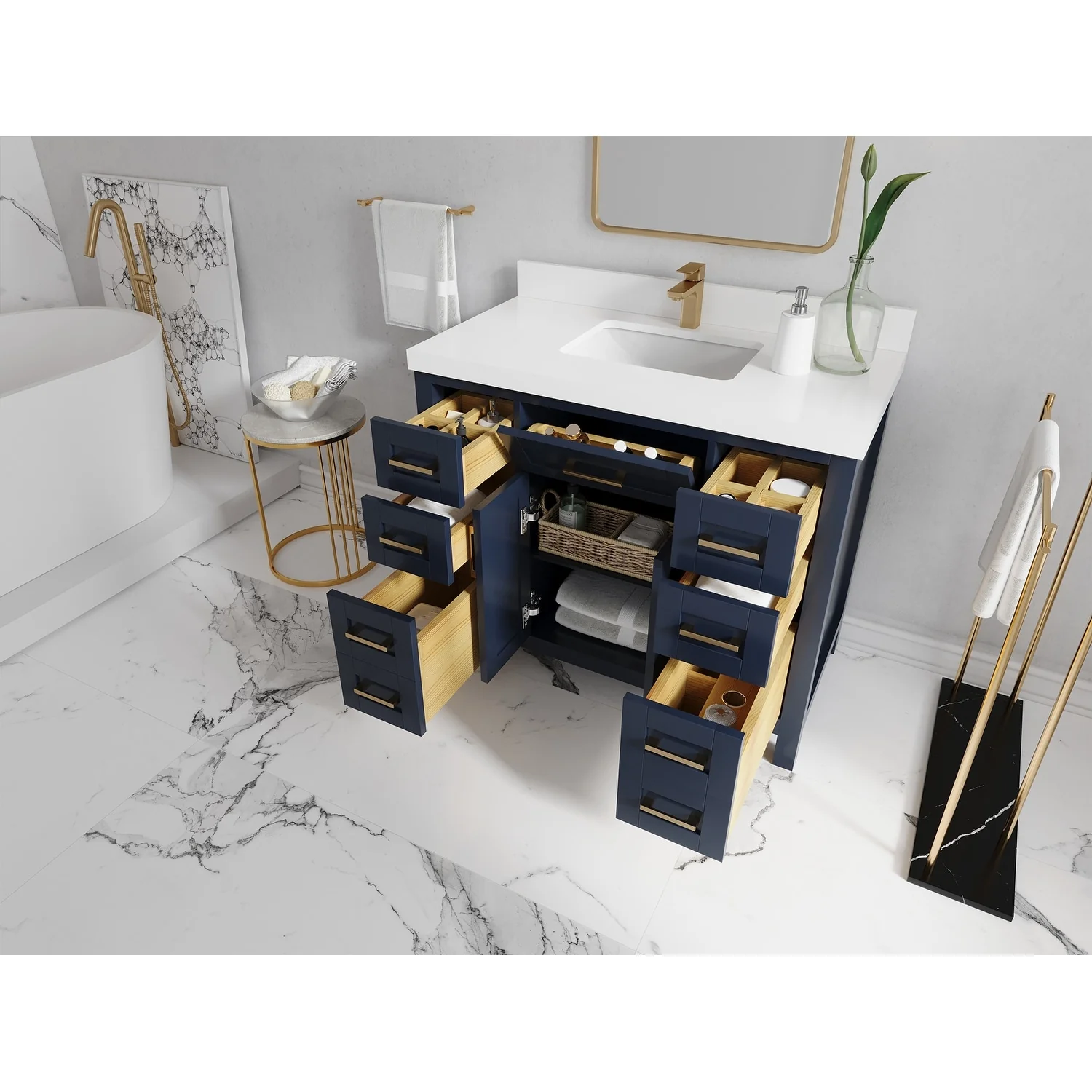Willow Collections 42 in. W x 22 in. D Cambridge Single Sink Bathroom Vanity with Countertop
