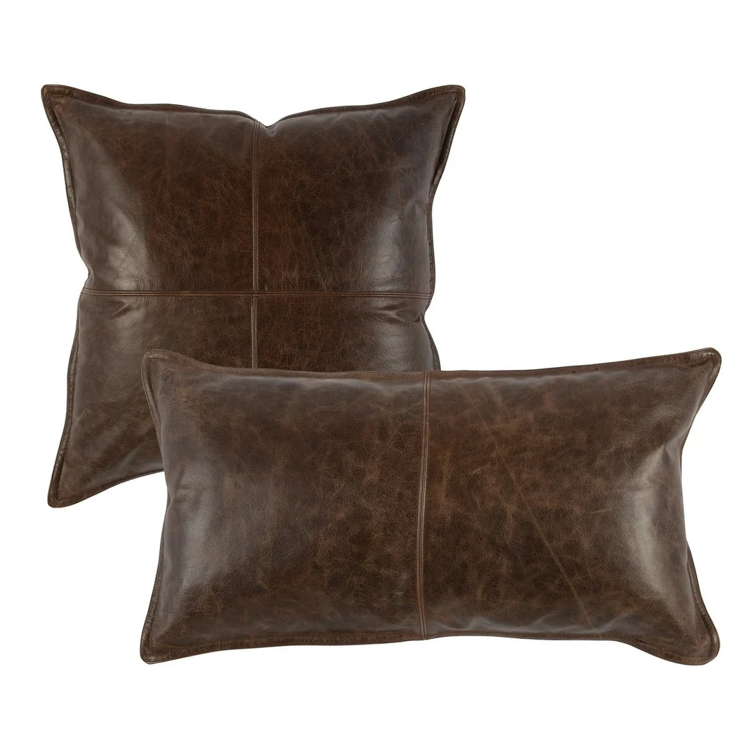 Strick & Bolton Lindi Leather 22-inch Throw Pillow