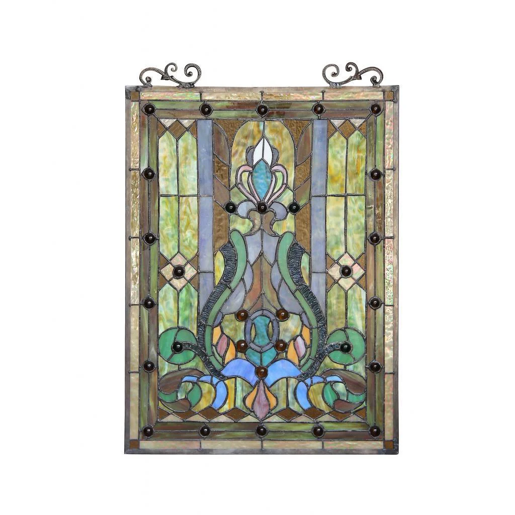 Chloe Tiffany-style Victorian Design Window Panel