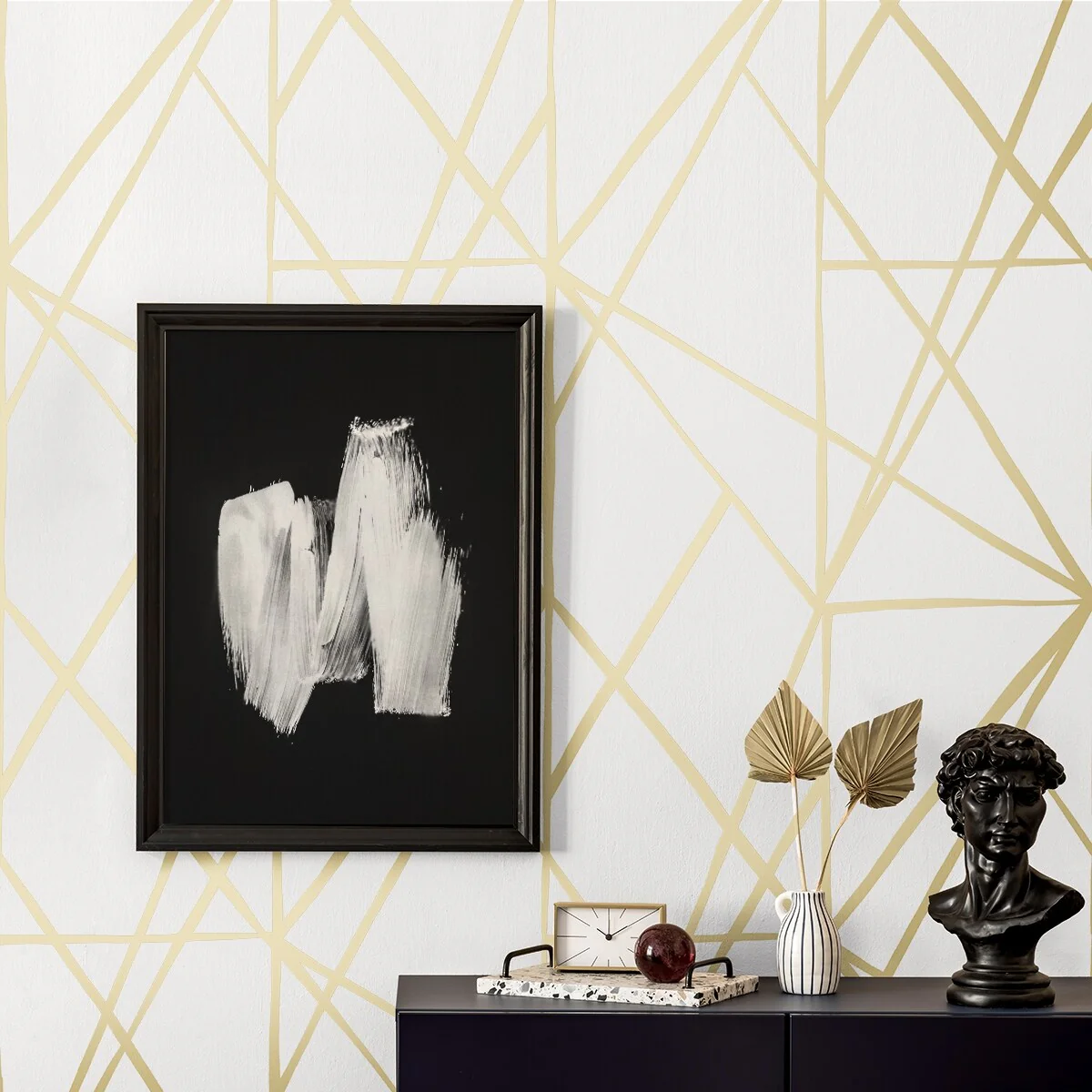 NextWall Quartz Geo Peel and Stick Wallpaper