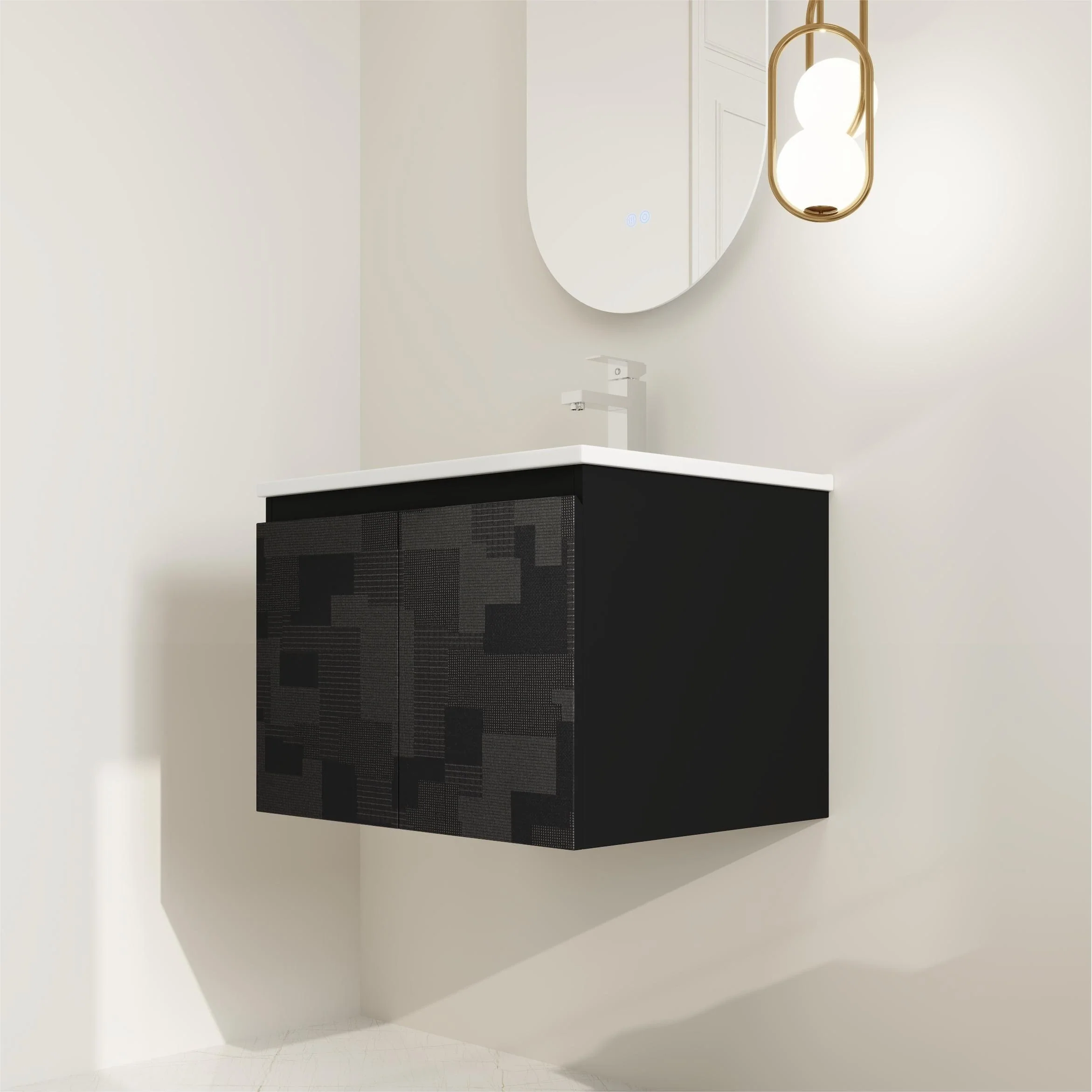 BNK 24/30/48 Inch Double Sink Bathroom Vanity with Soft Close Door