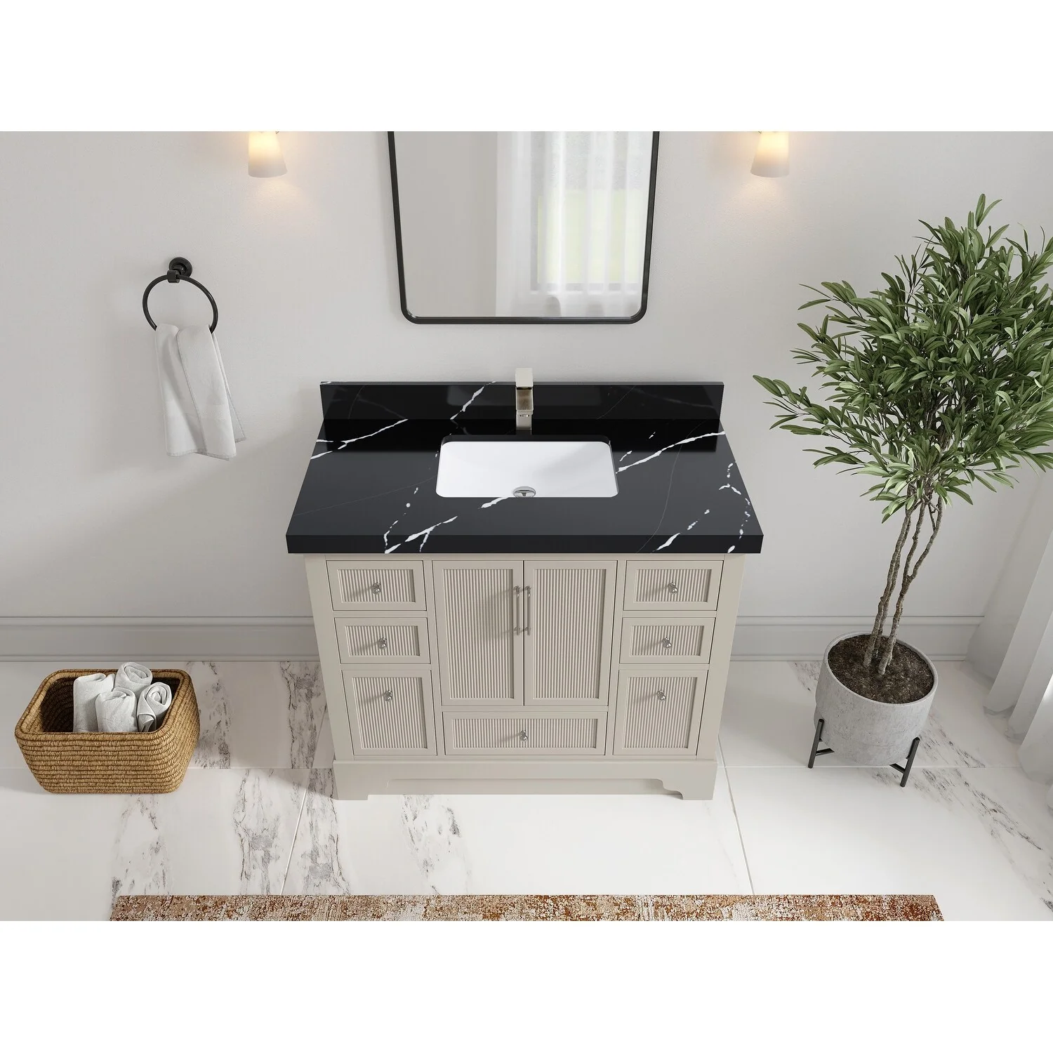 Willow Collections 42 in. W x 22 in. D Alys Single Sink Bathroom Vanity with Countertop