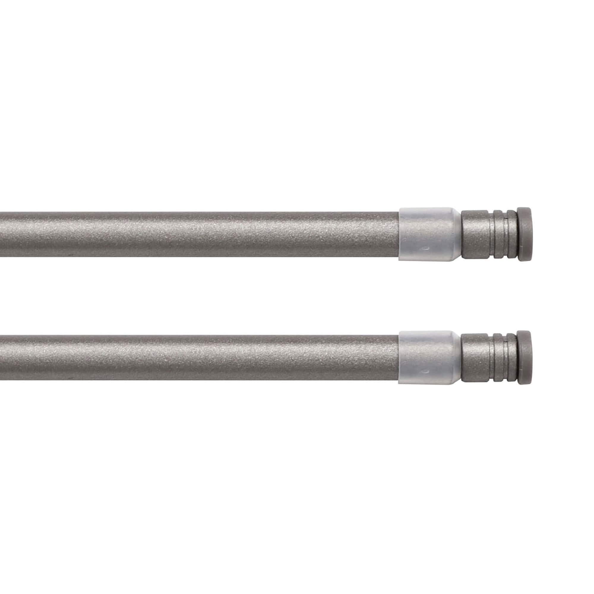 Set of 2 Adjustable Tension Rods Lightweight Curtains