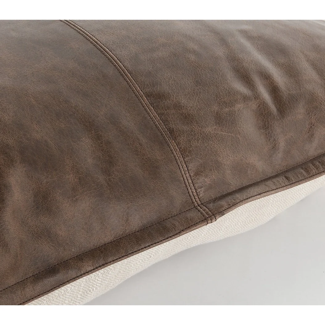 Strick & Bolton Lindi Leather 22-inch Throw Pillow