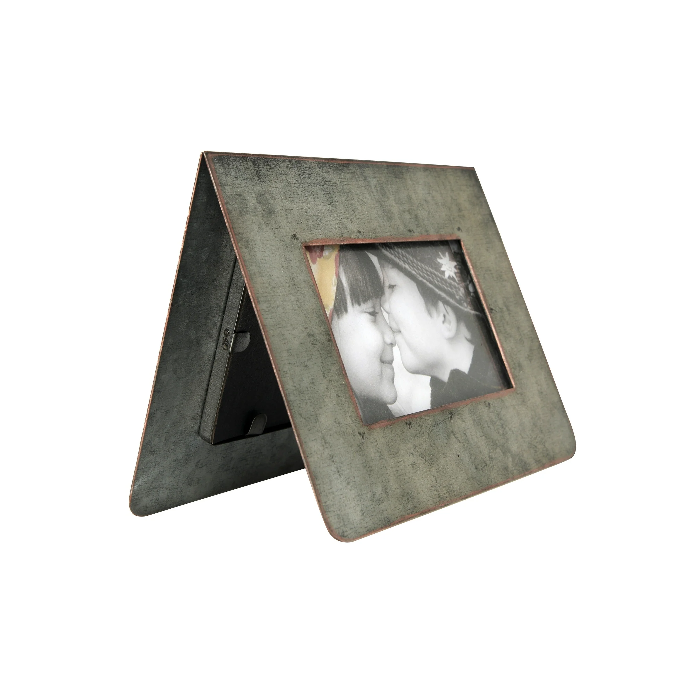 Galvanized 2-Sided Standing Picture Frame