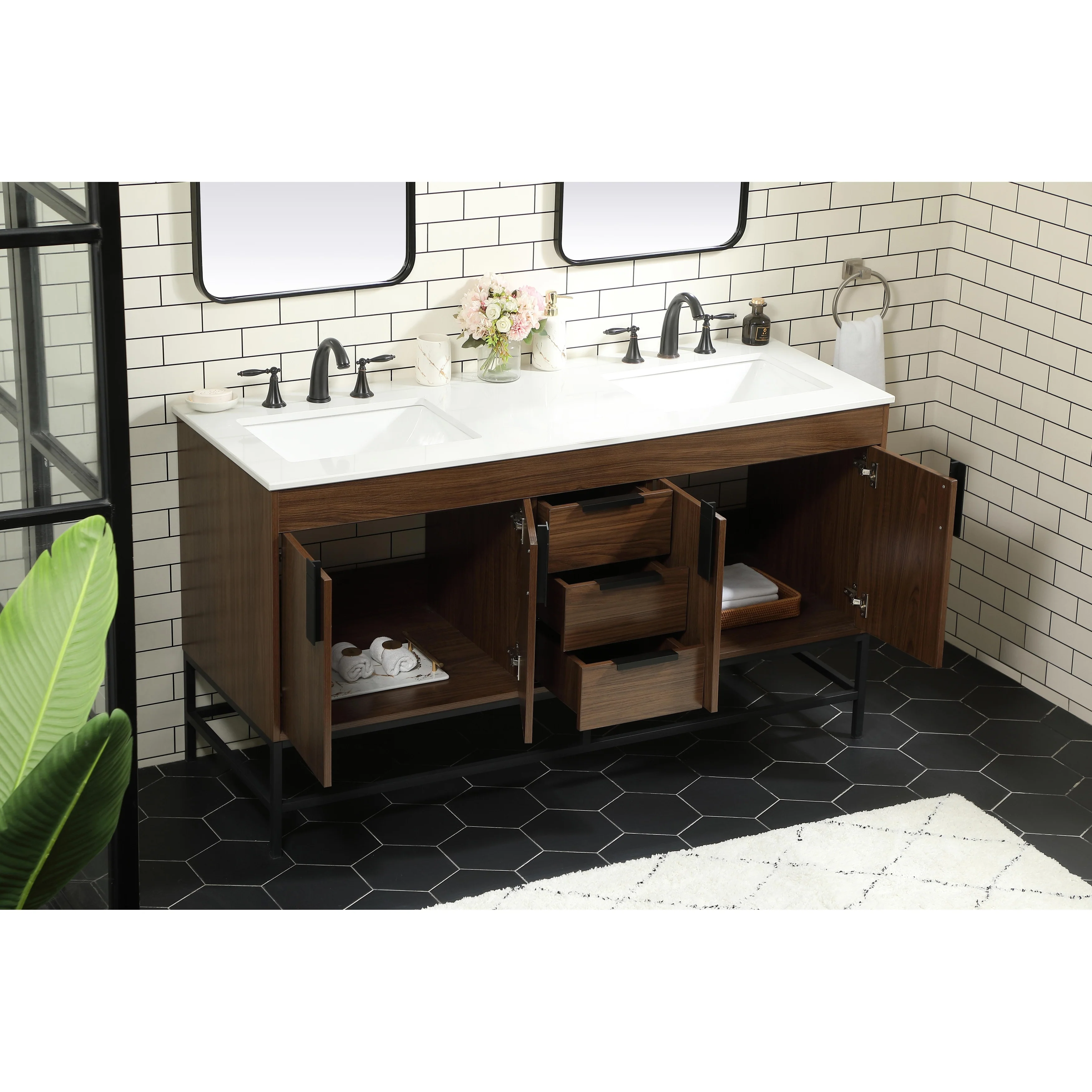 Blossom 60 Inch Double Bathroom Vanity