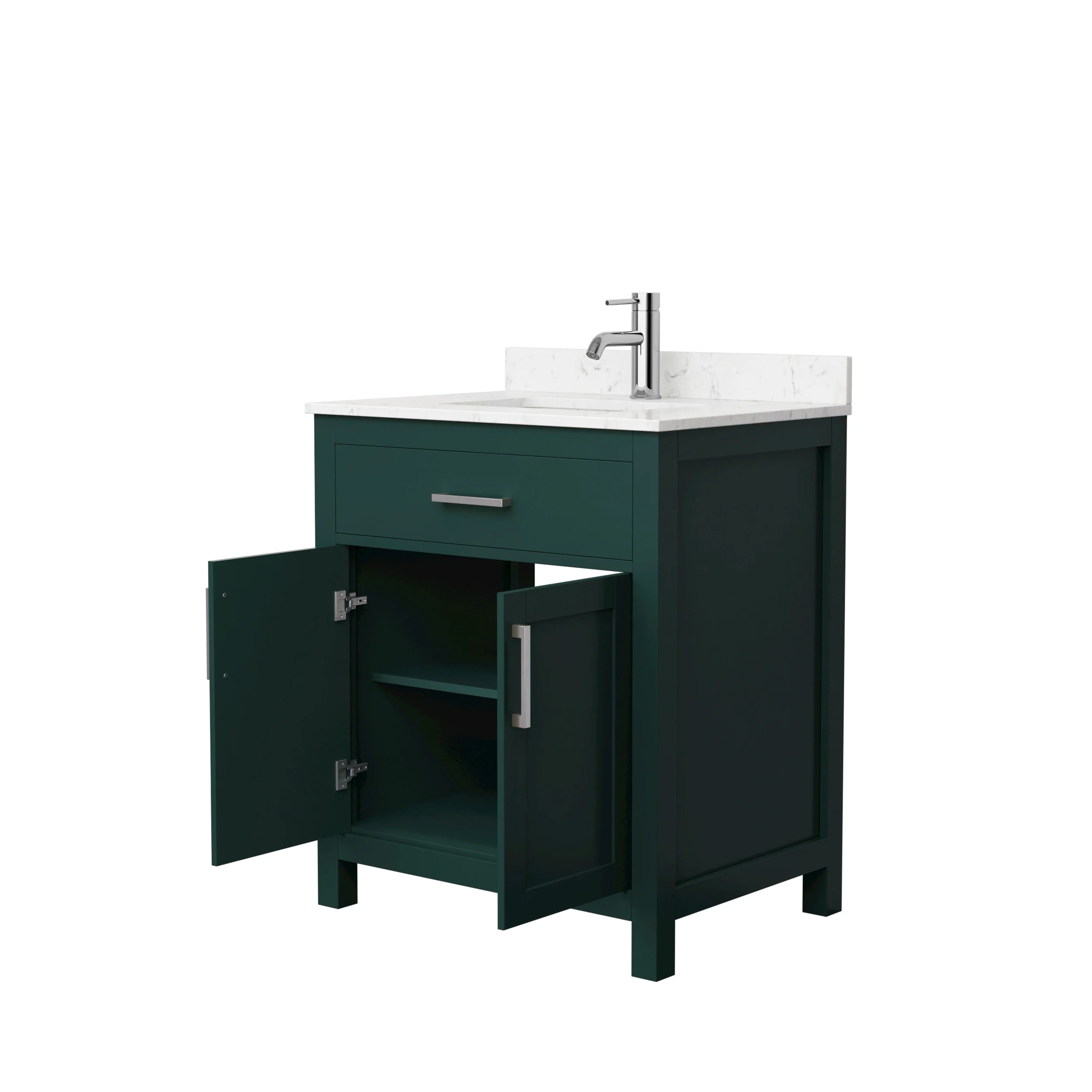Beckett 30 Inch Single Vanity, Cultured Marble Top