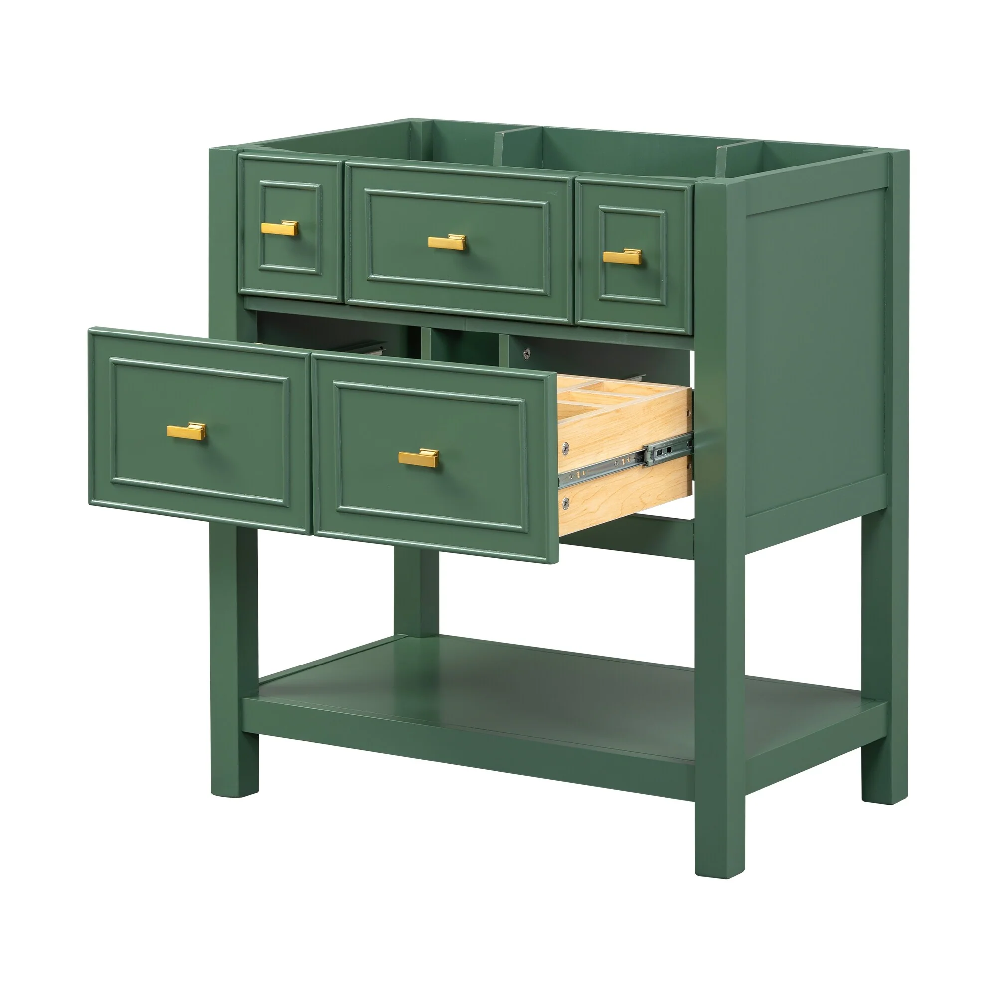 Free Standing Single Bathroom Vanity with 5 Drawers Bathroom Storage Cabinet