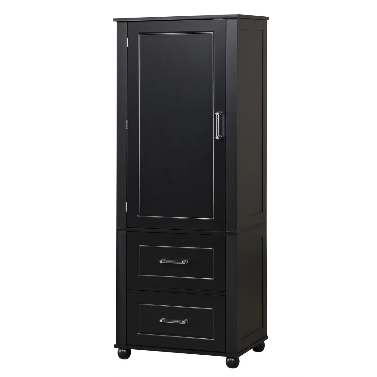 Freestanding Tall Bathroom Storage Cabinet with Door, 2 Drawers and Adjustable Shelf