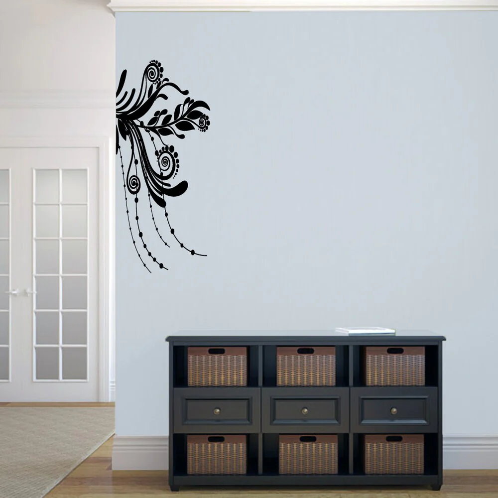 Corner Flourish' 15 x 34-inch Wall Decal