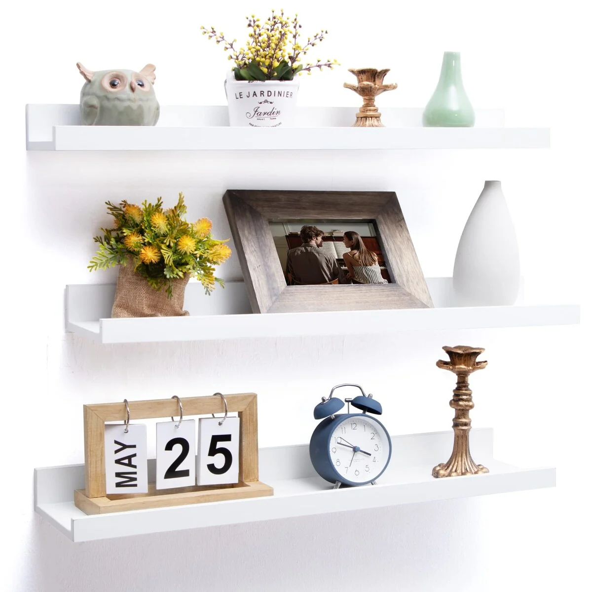 Picture Ledge Shelf, Floating Shelves Wall Mounted Set of 3