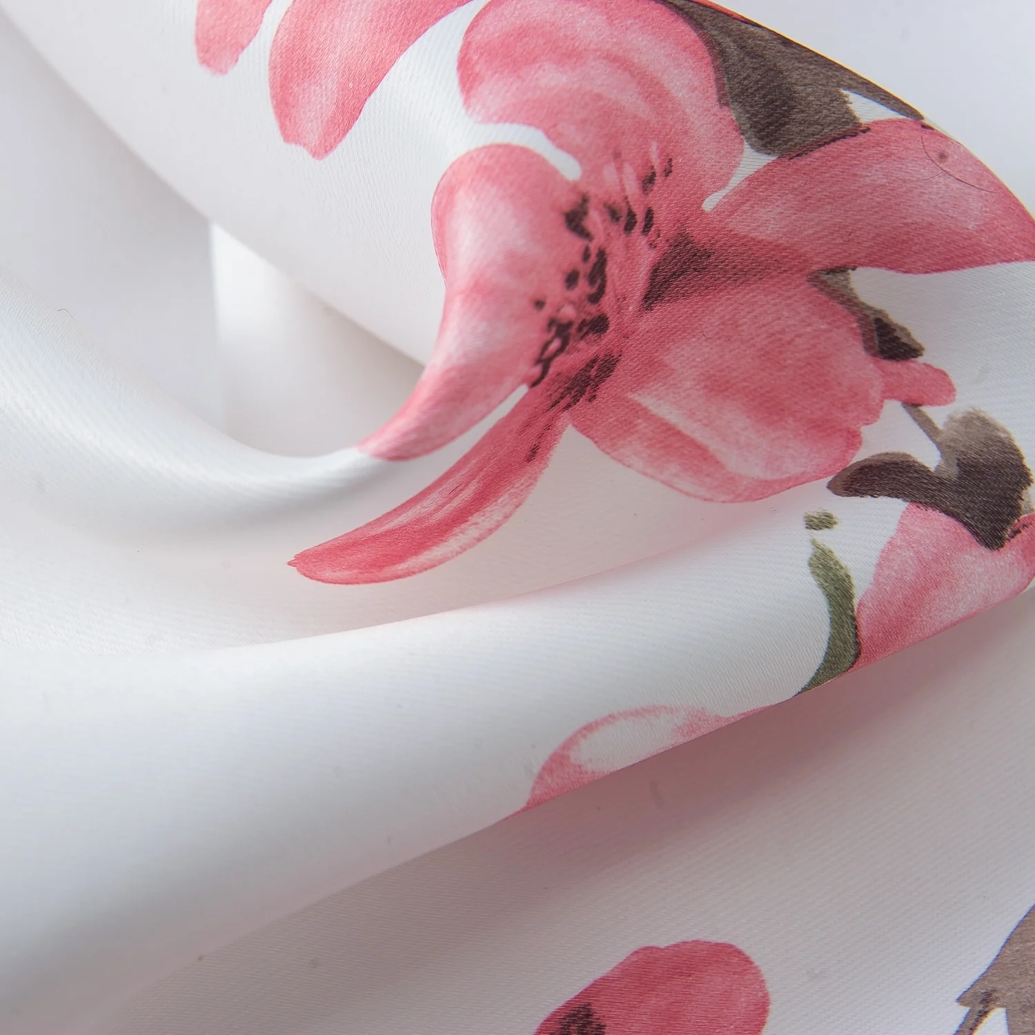 Lily Flowers Blackout Window Curtain 90 inch