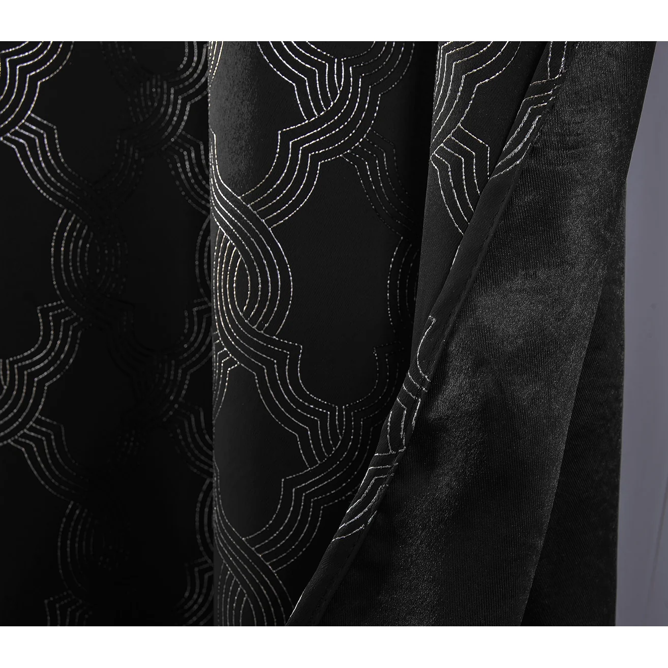 Jansen Geometric Blackout Window Curtain Panel 90 inches