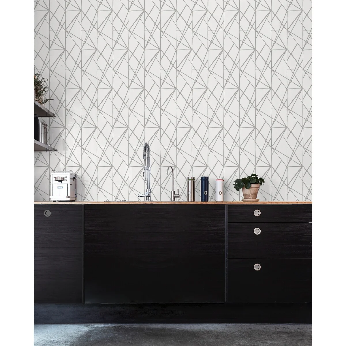 NextWall Quartz Geo Peel and Stick Wallpaper