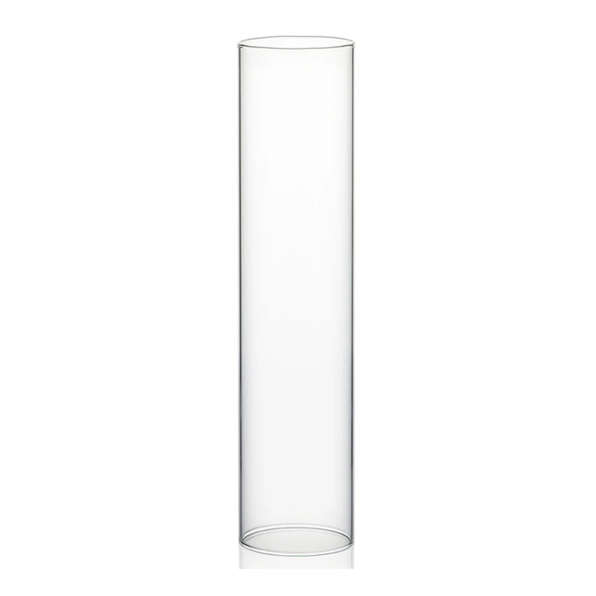 Clear Glass Cylinder Hurricane Chimney Tube, Candle Cover - 1 Piece