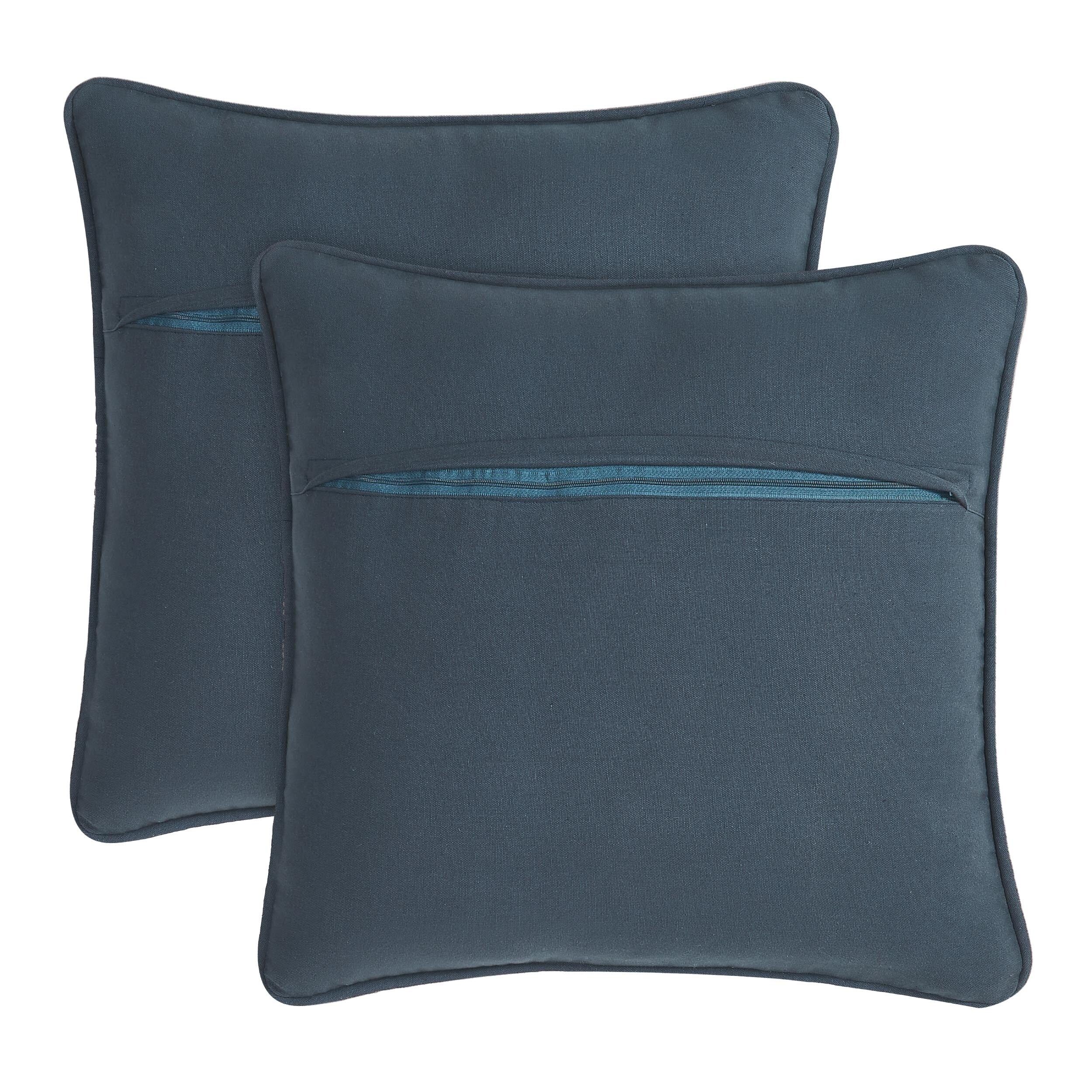 Boho Living Jada Braided Cotton/Jute Throw Pillow Covers