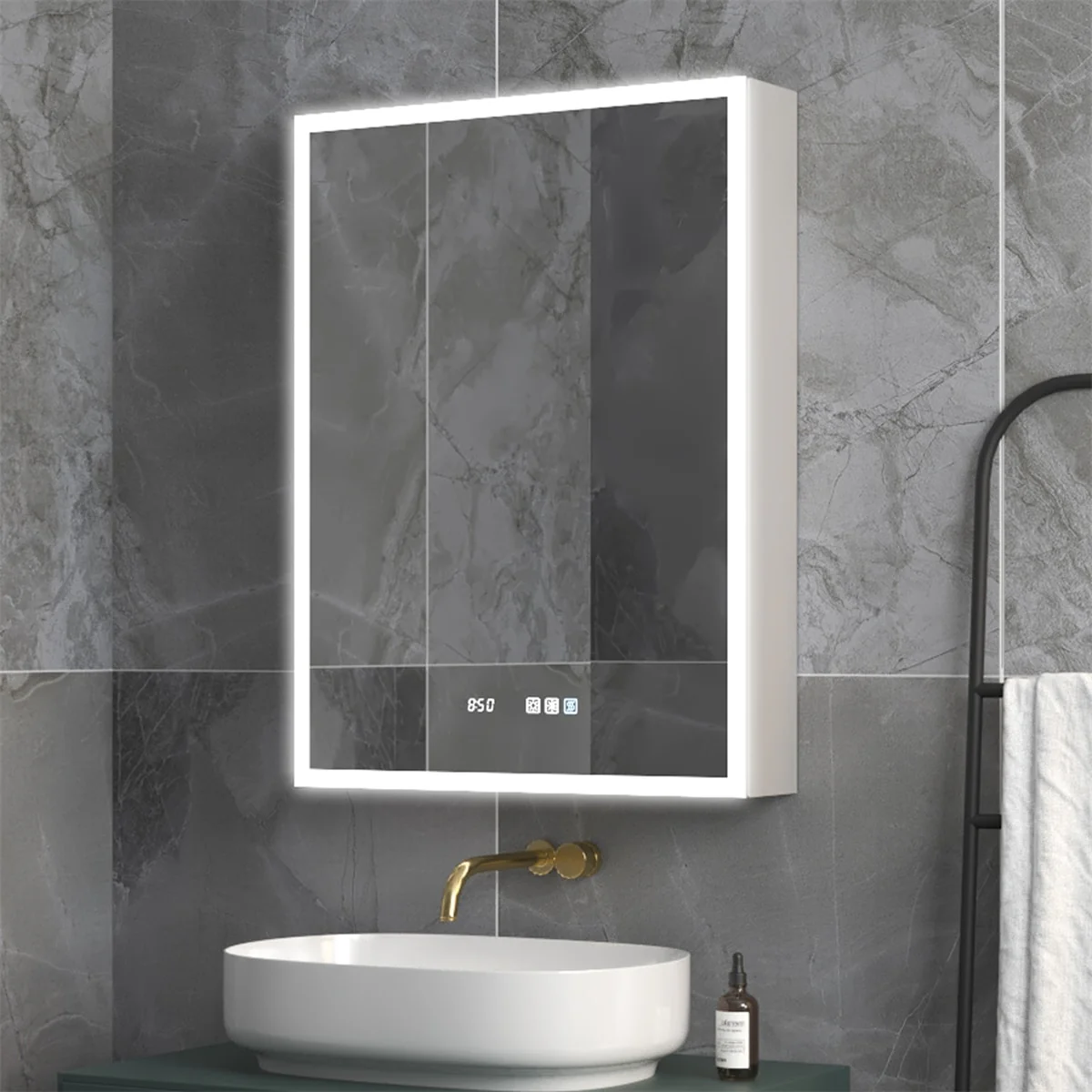 ExBrite Led Lighted Medicine Cabinet Recessed or Surface with Mirrors