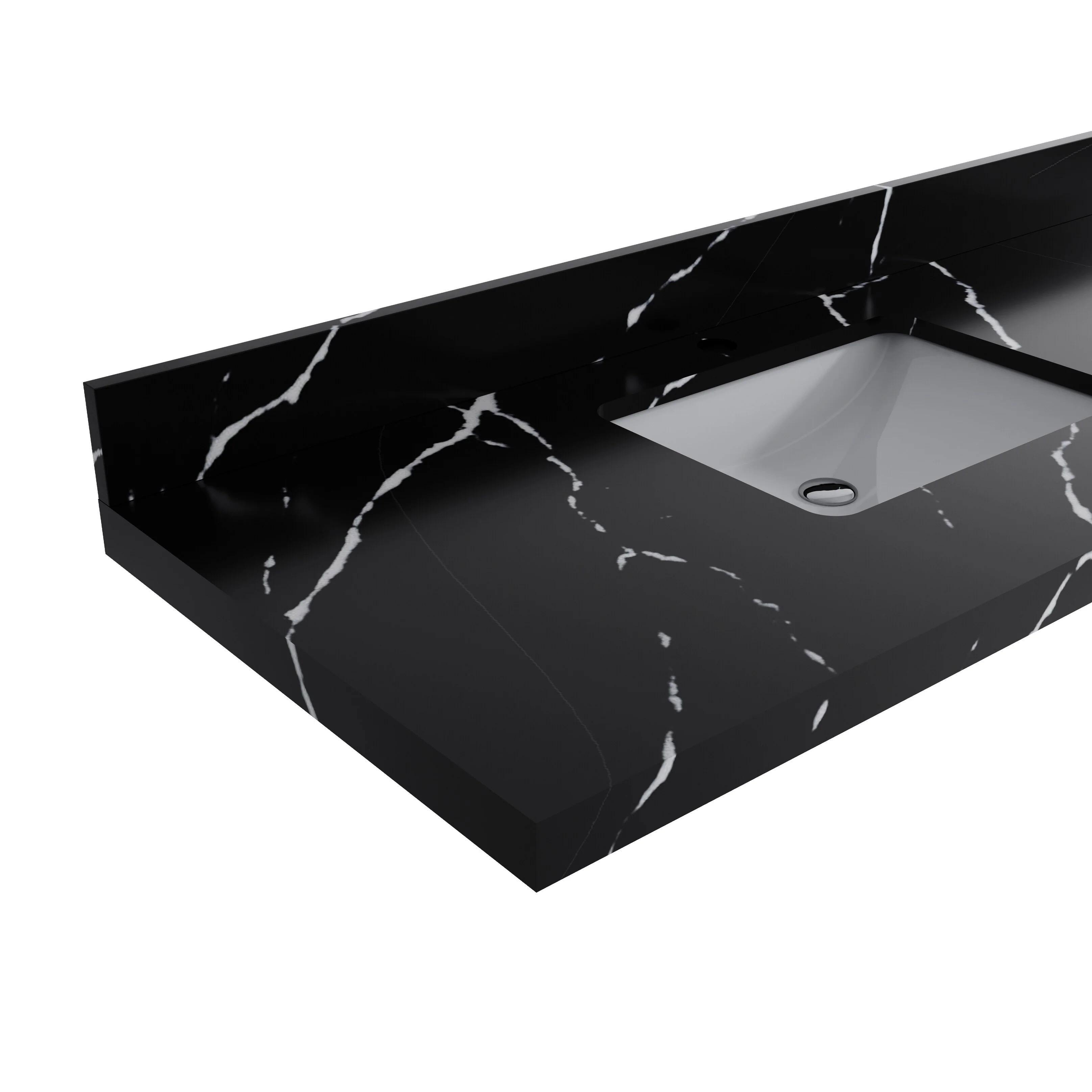 Willow Collection 84 in W x 22 in D x 36 in H Boston Double Bowl Sink Bathroom Vanity with Countertop