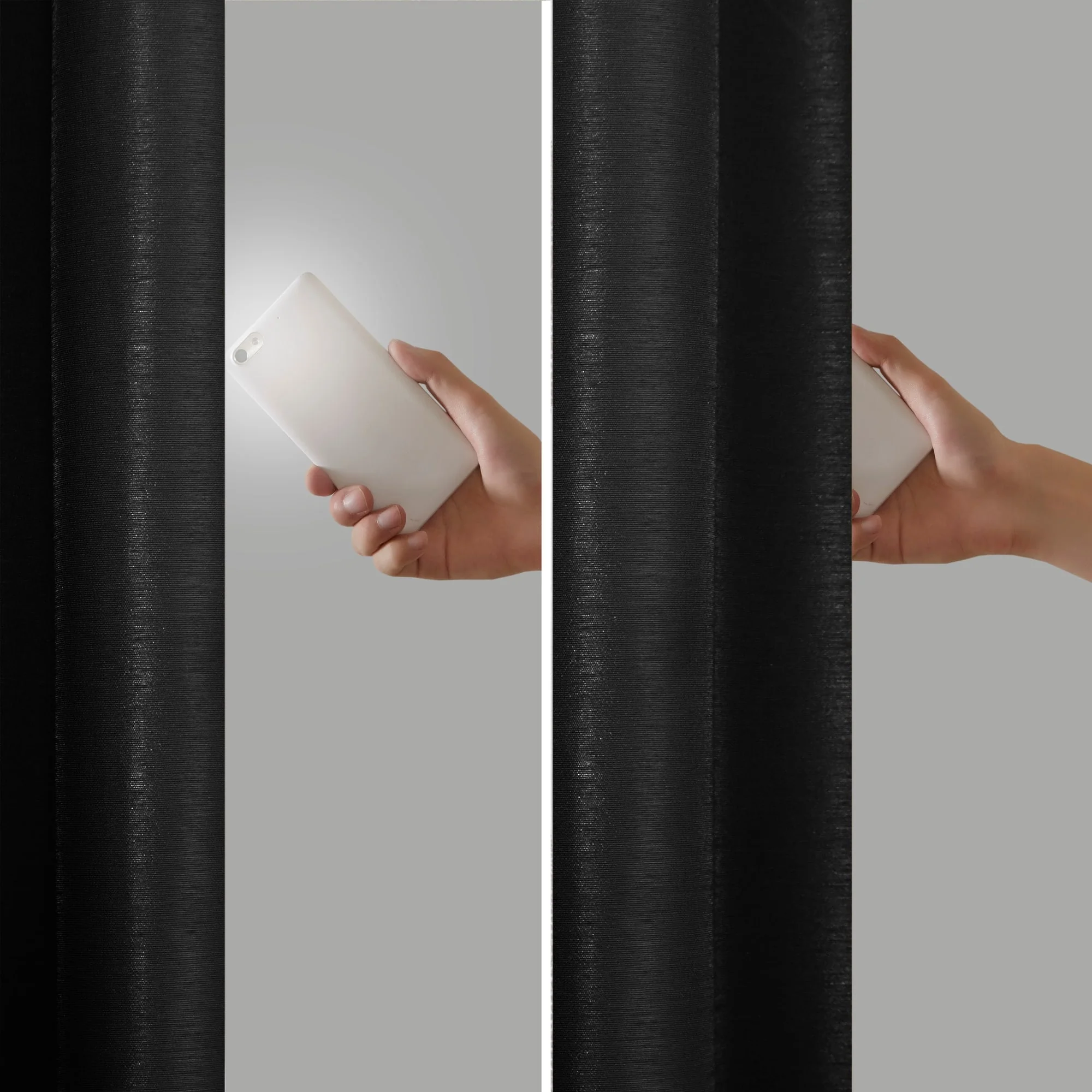 Twist Tab Total Blackout Window Curtain Panel Black 50x95