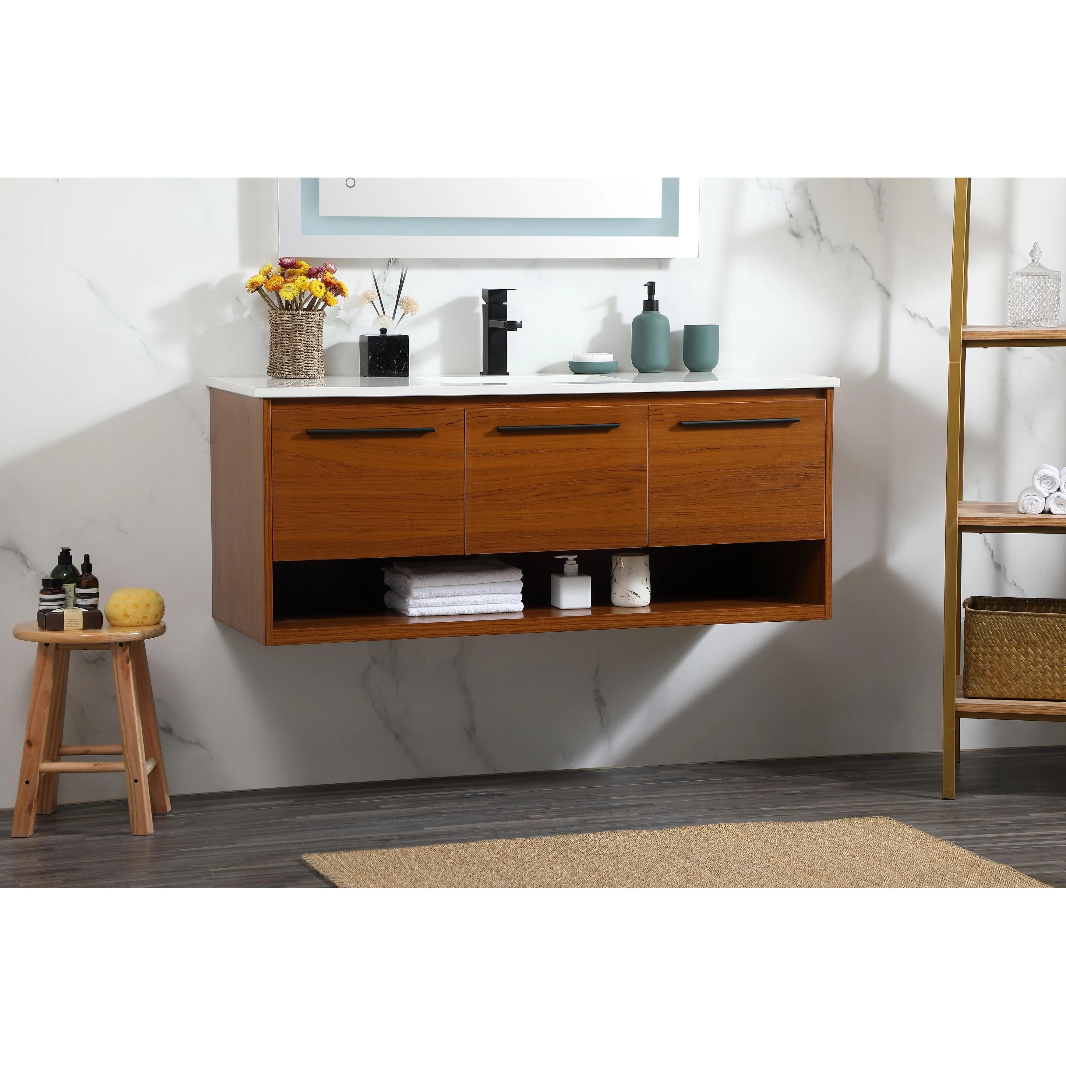 Brush 36 - 48 Inch Single Bathroom Vanity