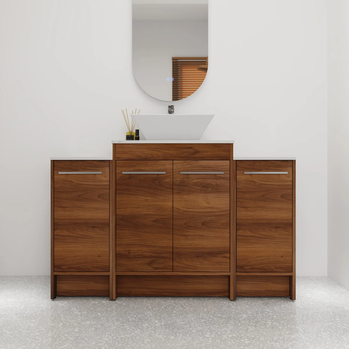 Bathroom Vanity With Sink In 24/36/48/60 Inch, Freestanding Bathroom Vanity With Soft Close Door