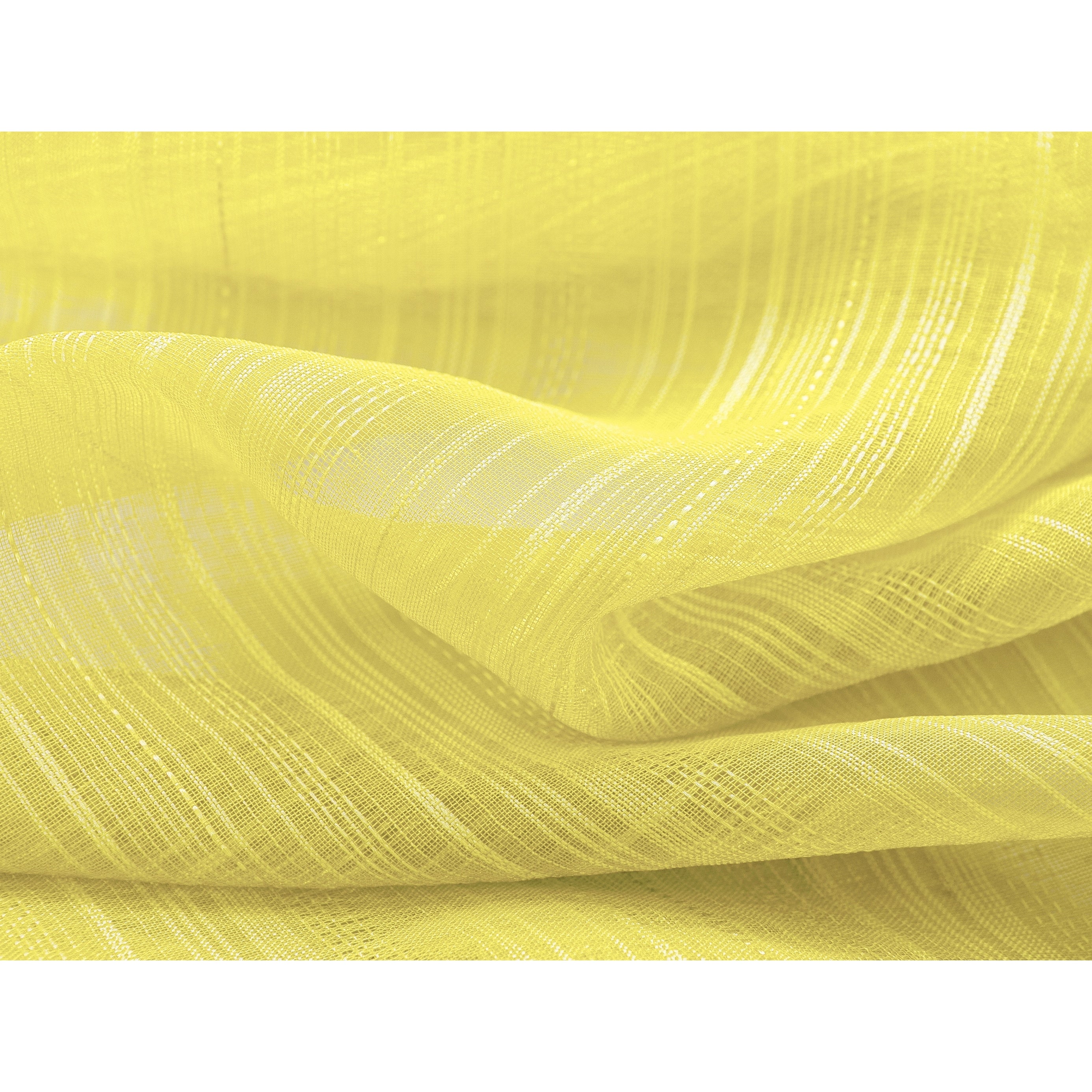 Erica Striped Doily Single Grommet Curtain Panel - (1x) 54 x 90 in. - (1x) 54 x 90 in.