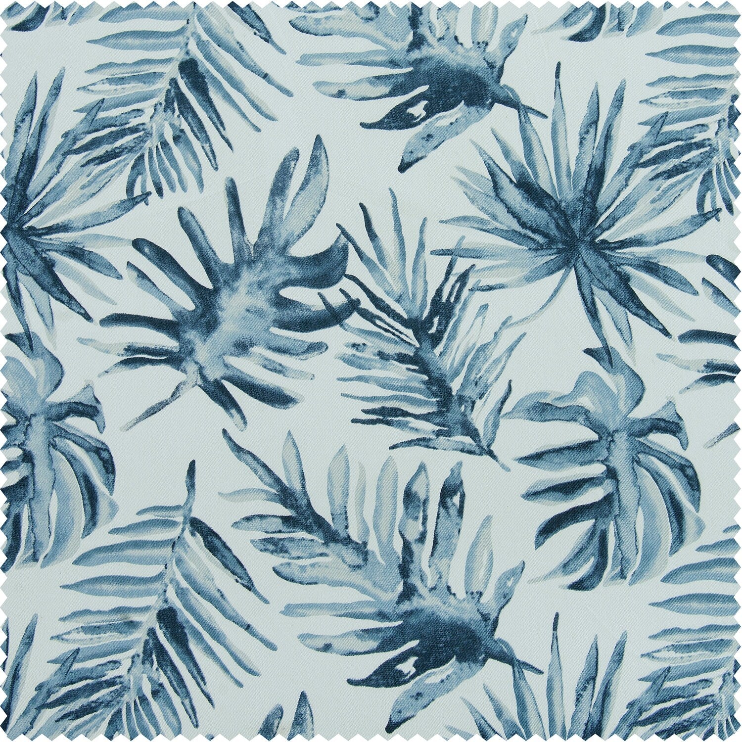 Exclusive Fabrics Coastal Leaf Cascade Printed Cotton Room Darkening Curtain (1 Panel)