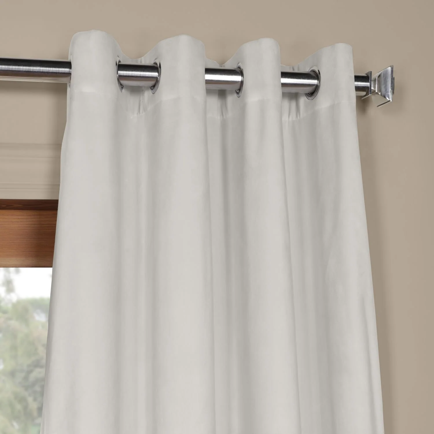 Exclusive Fabrics Signature Blackout Velvet Grommet Curtain (1 Panel)