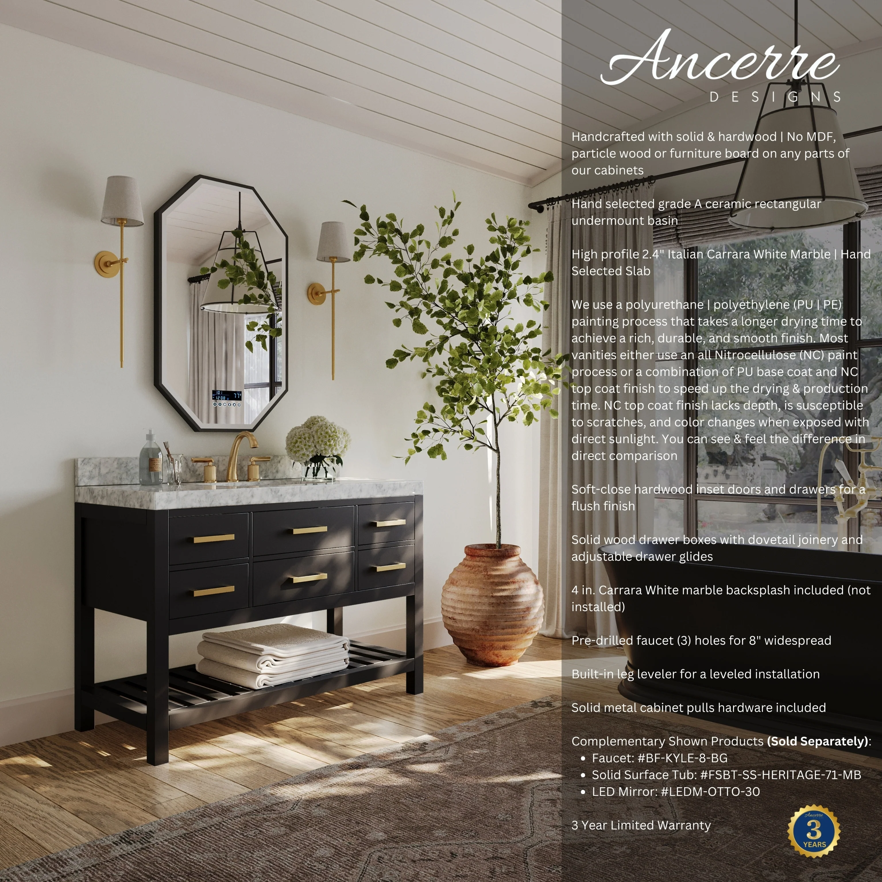 Ancerre Designs Elizabeth Bathroom Vanity Set