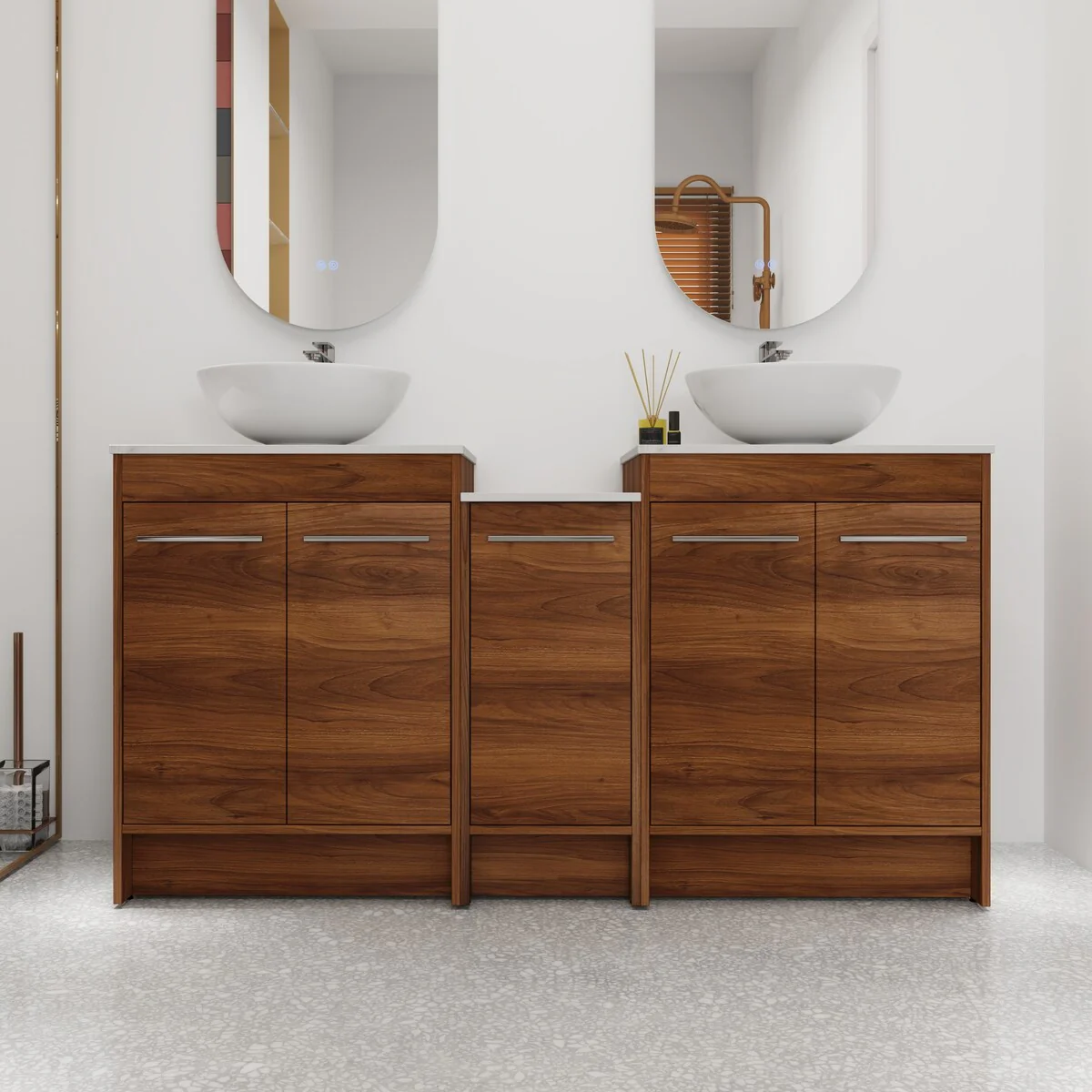 Bathroom Vanity With Sink In 24/36/48/60 Inch, Freestanding Bathroom Vanity With Soft Close Door