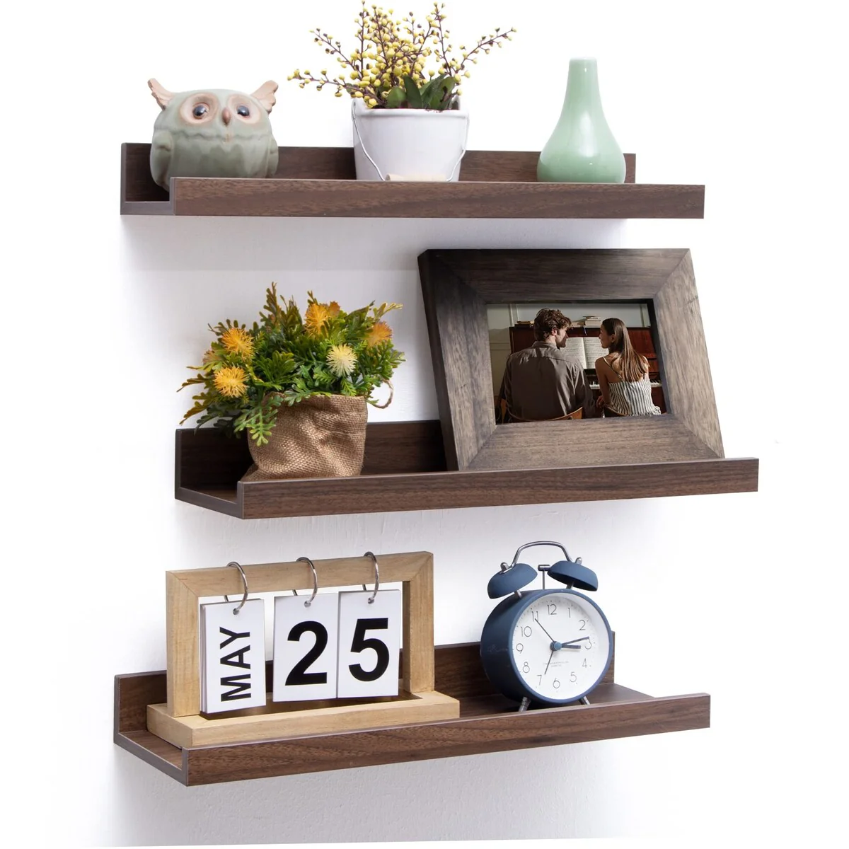 Picture Ledge Shelf, Floating Shelves Wall Mounted Set of 3