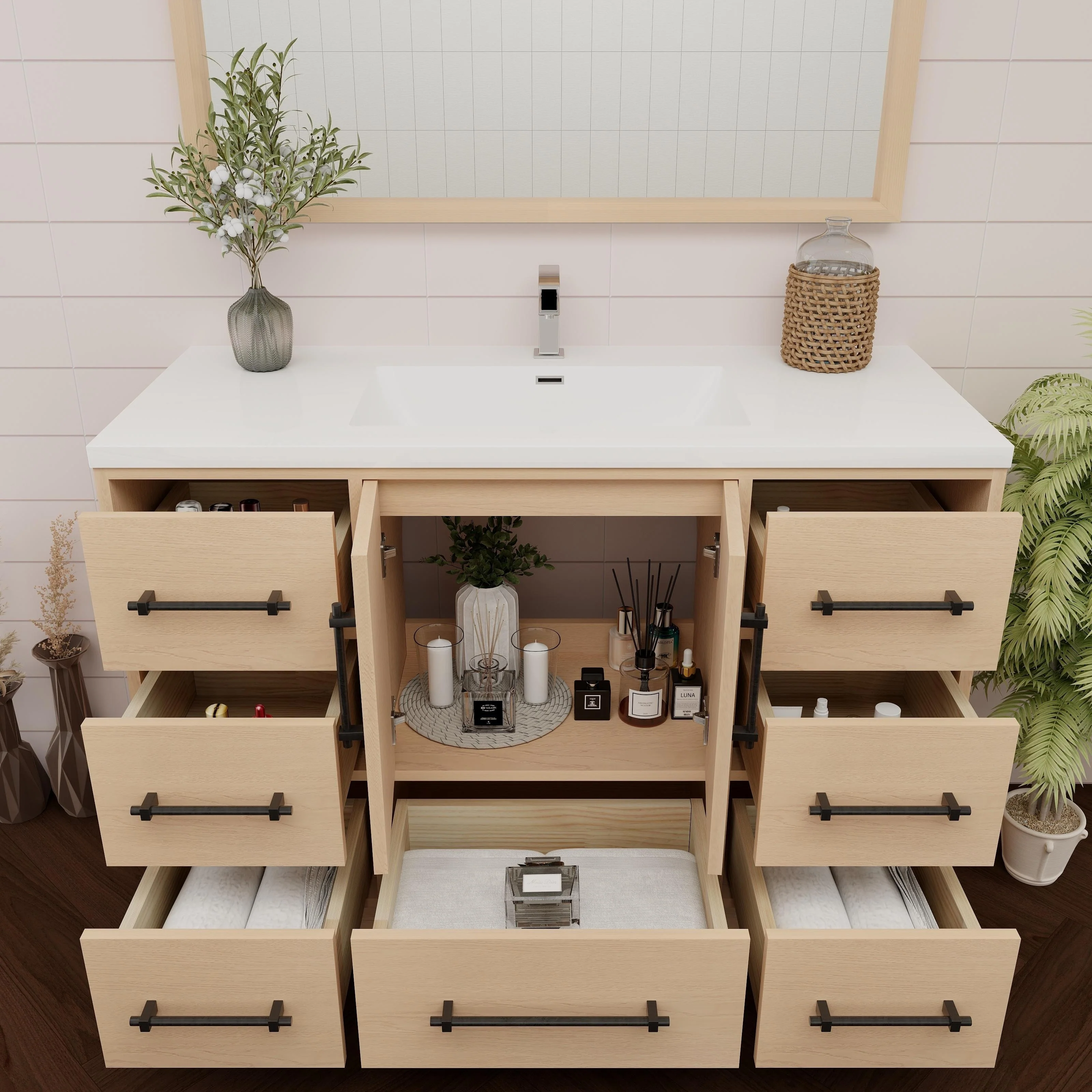 Victoria 48'' Freestanding Vanity with Reinforced Acrylic Sink - 47.5